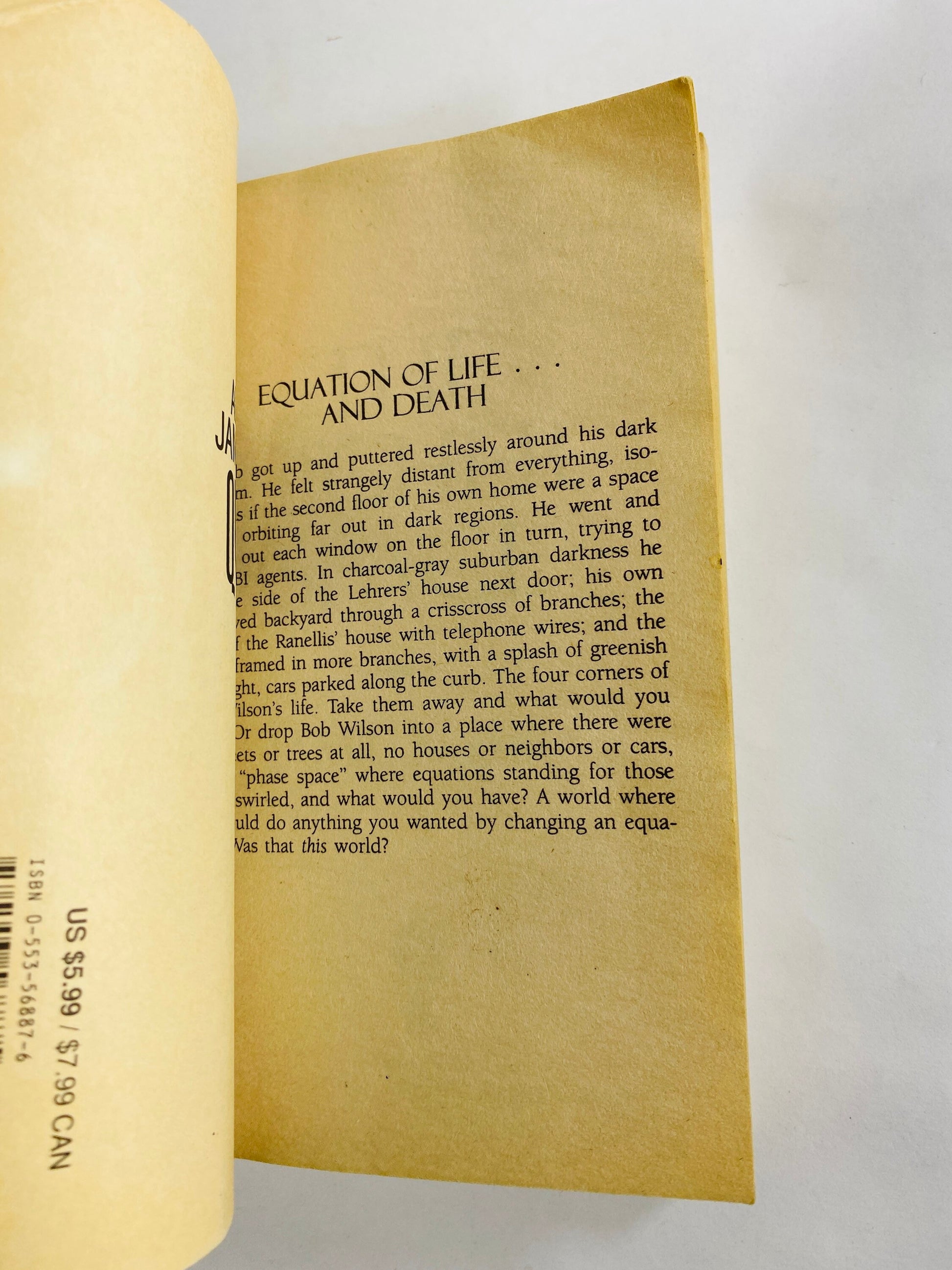 Higher space vintage paperback book by Jamil Nasir about mathematics professor with dreams of immortality and a doorway to another world
