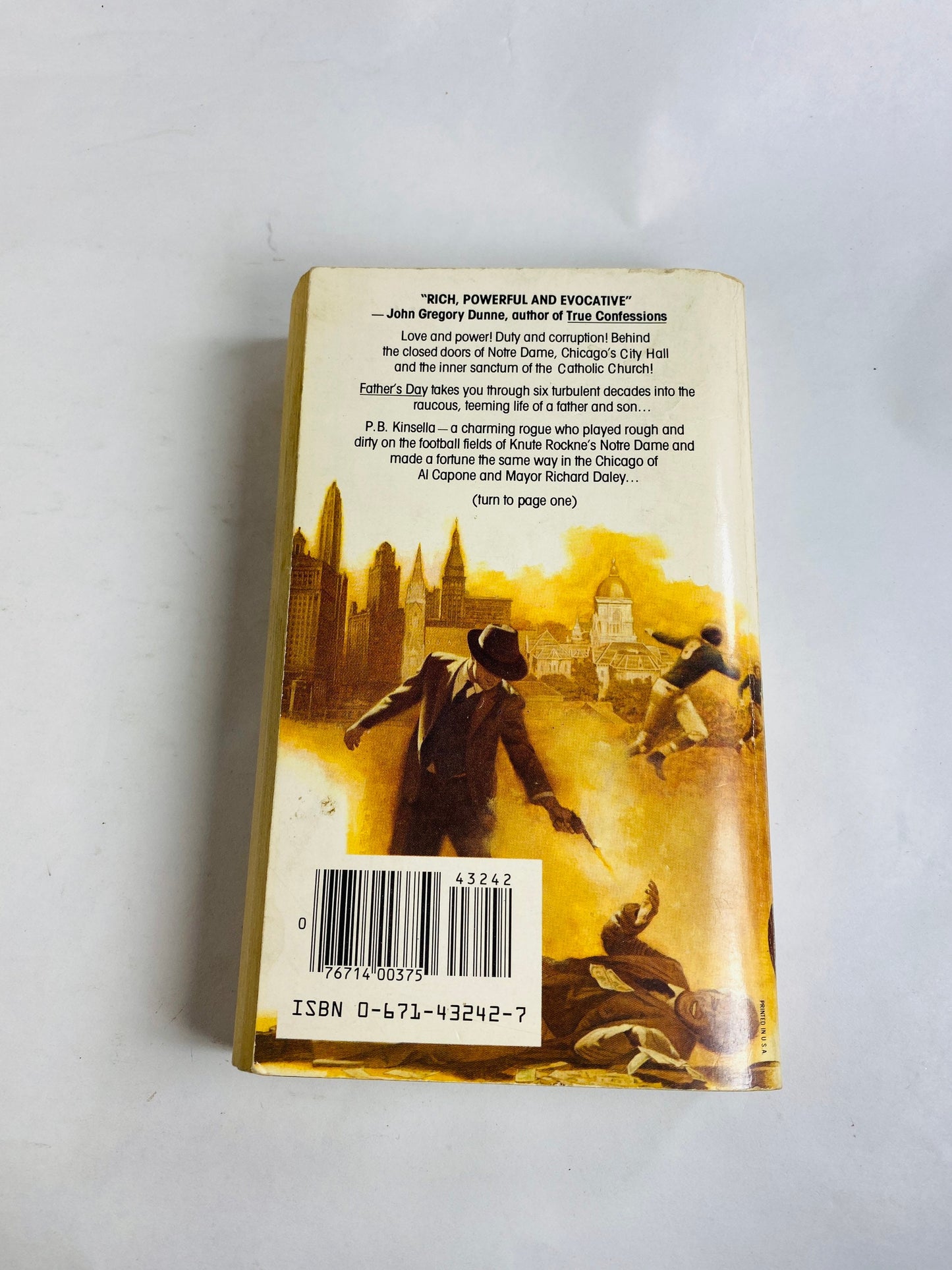 Eugene Kennedy Father’s Day Early PRINTING vintage paperback book by former professor and Catholic priest about crime in Chicago.