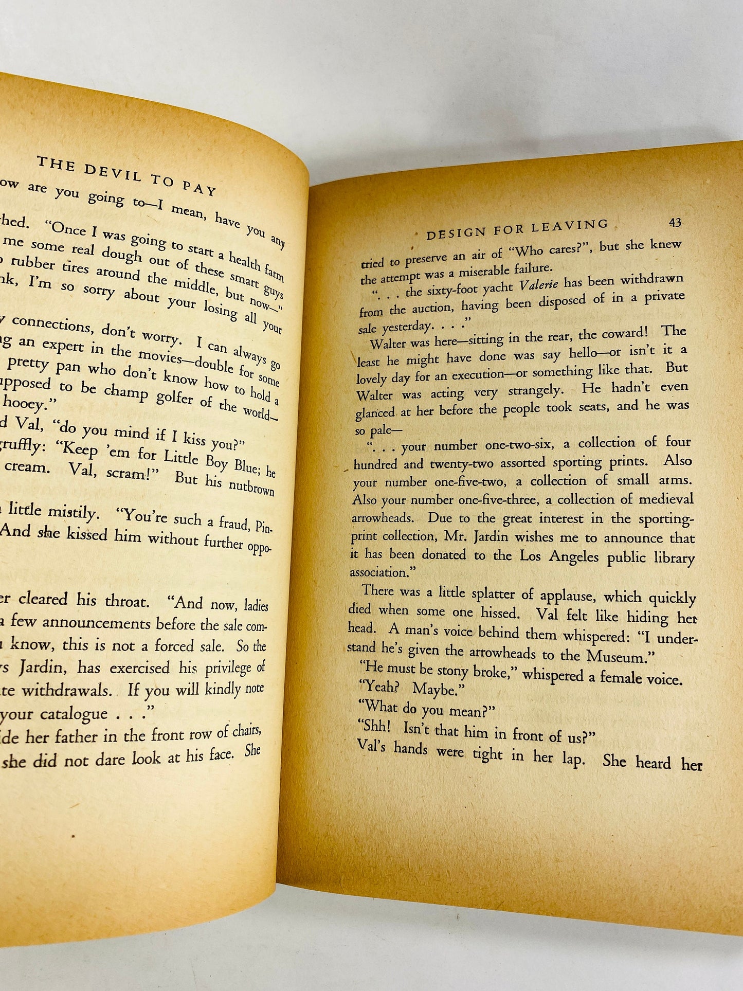 Devil to Pay by Ellery Queen vintage book circa 1943 Murder mystery which became a popular Hollywood movie.