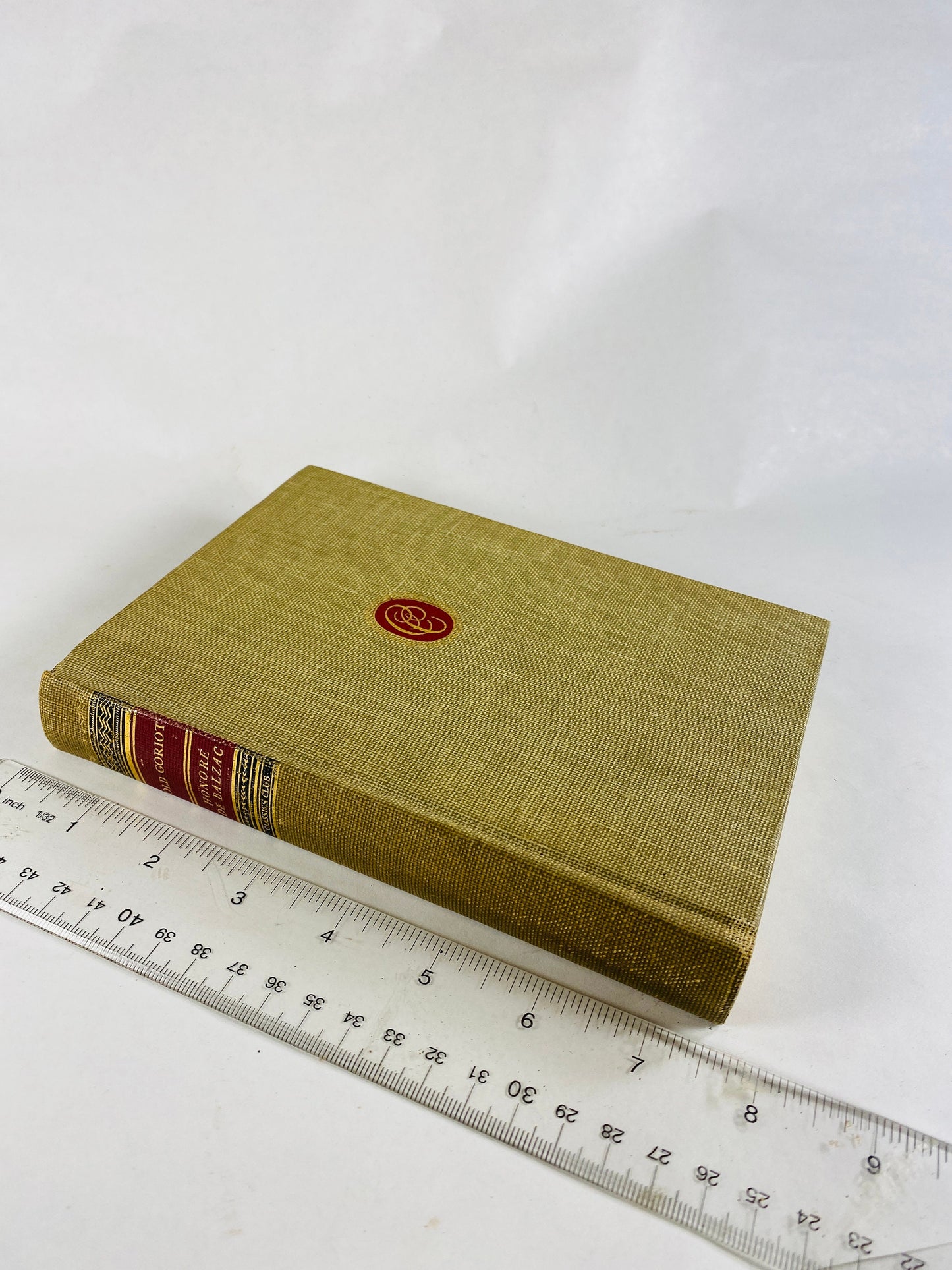 Honoré de Balzac Old Goriot Vintage beige cloth covered book circa 1946. Story of love, money, self-sacrifice, corruption, greed