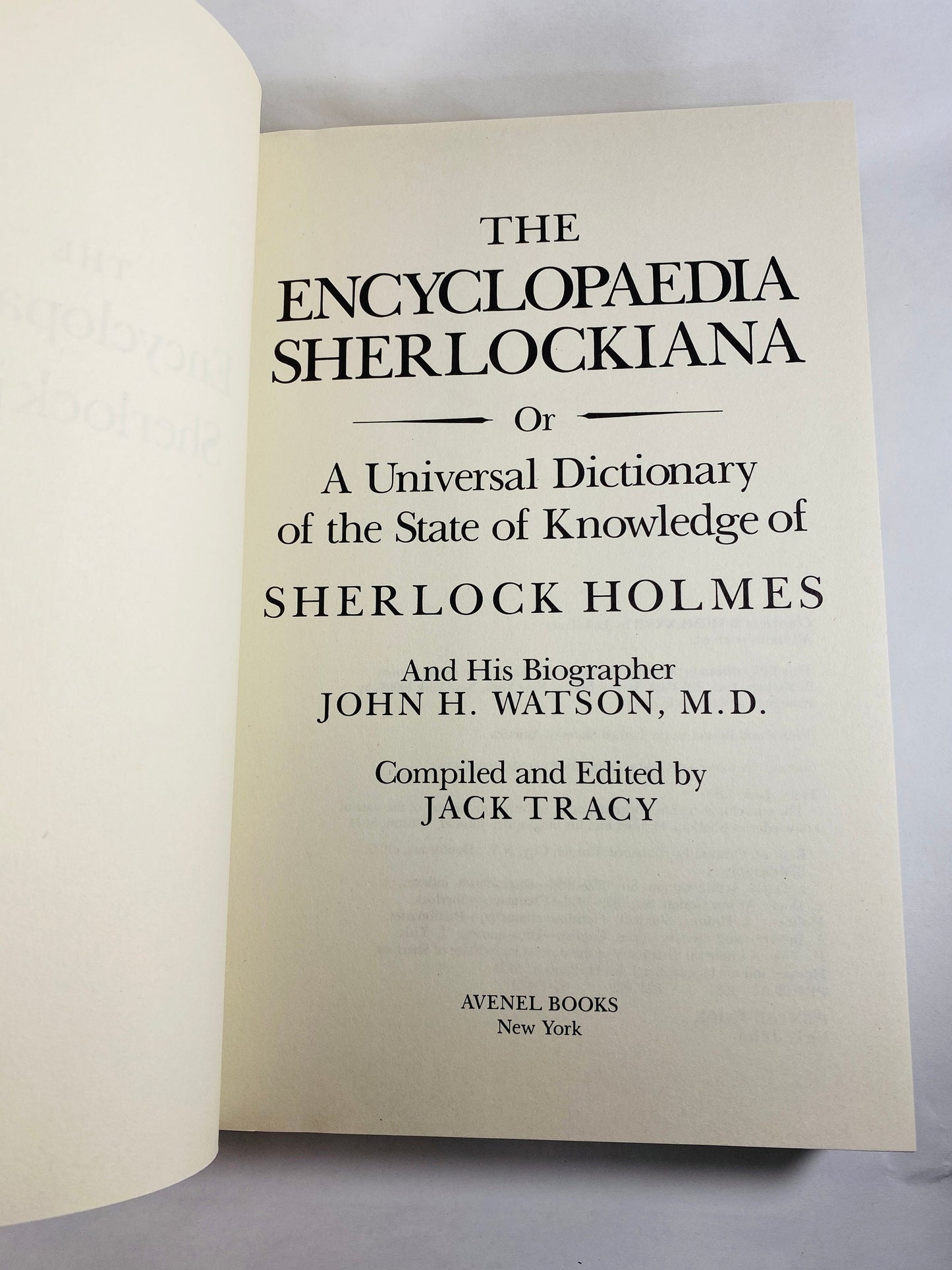 Sherlock Holmes Encyclopaedia Sherlockiana Vintage book of Sir Arthur Conan Doyle's famous charachter by Jack Tracy circa 1987