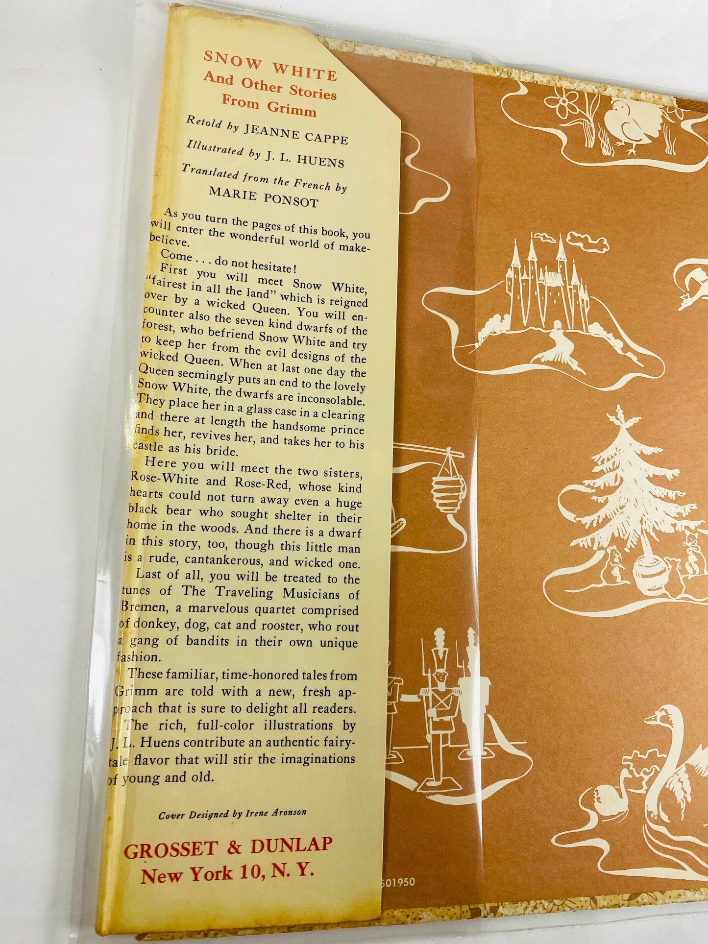 Snow White OVERSIZED vintage children’s book circa 1957 with dust jacket EARLY PRINTING Cappe Collectible princess nursery decor