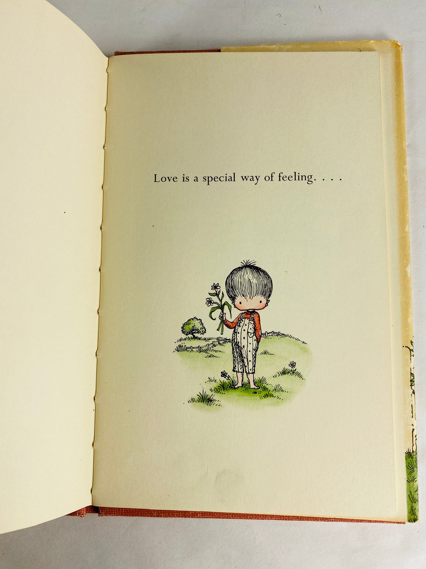 Love is a Special Way of Feeling vintage book Joan Walsh Anglund circa 1960 Sweet pink miniature small book Chanukah gift stocking stuffer
