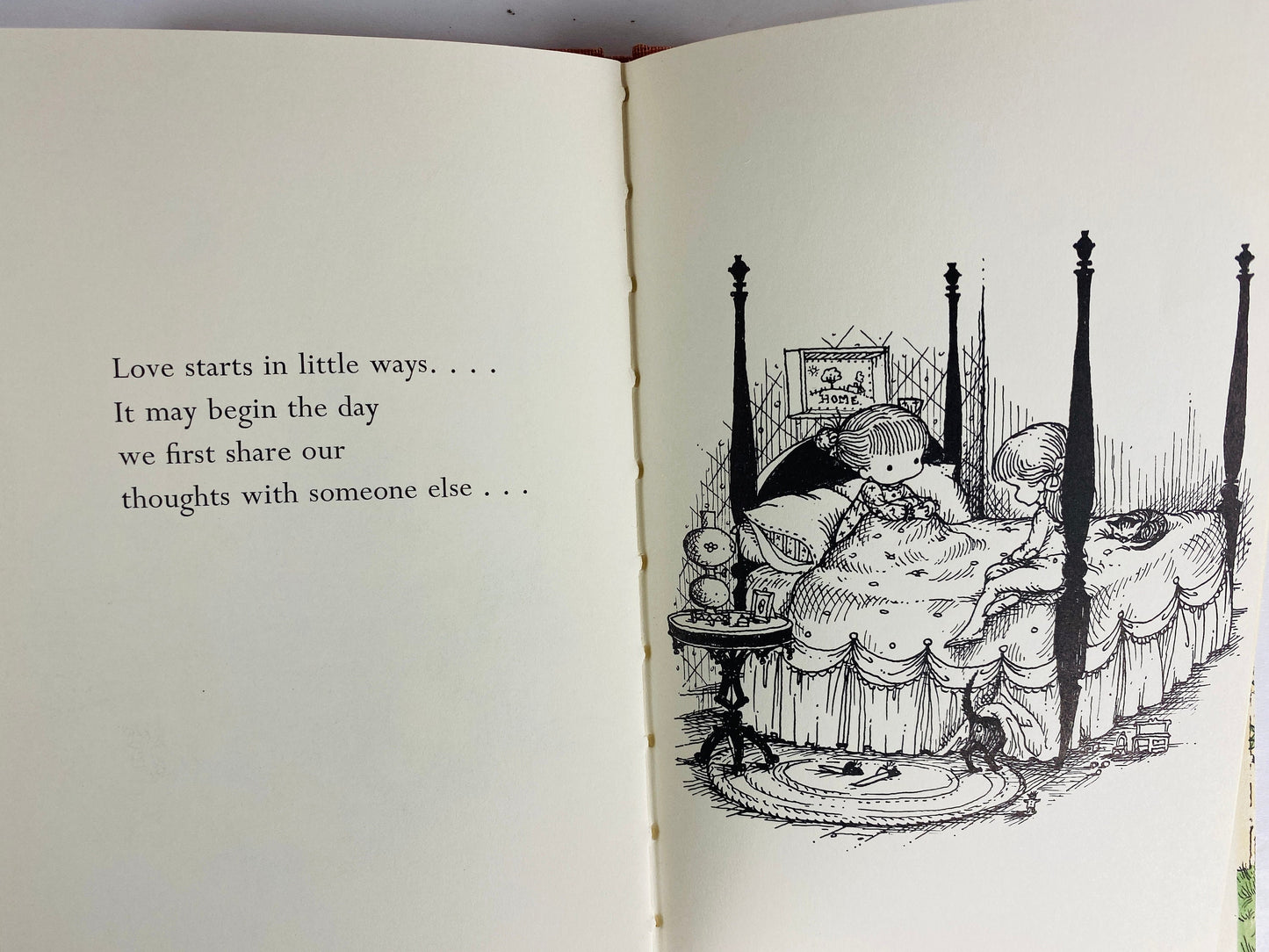 Love is a Special Way of Feeling vintage book Joan Walsh Anglund circa 1960 Sweet pink miniature small book Chanukah gift stocking stuffer