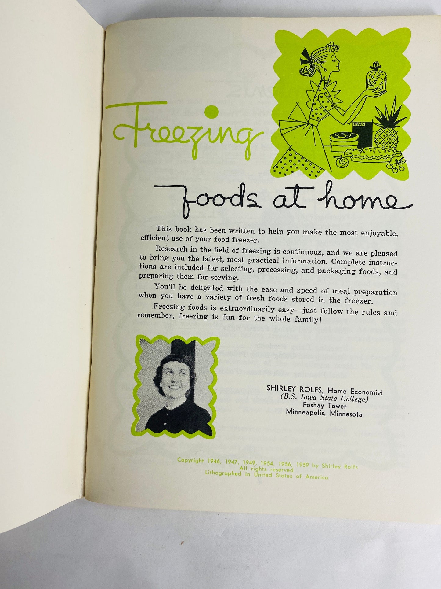 1959 Freezing Foods at Home in your Gibson Freezer vintage Owners Manual Retro kitchen collectible