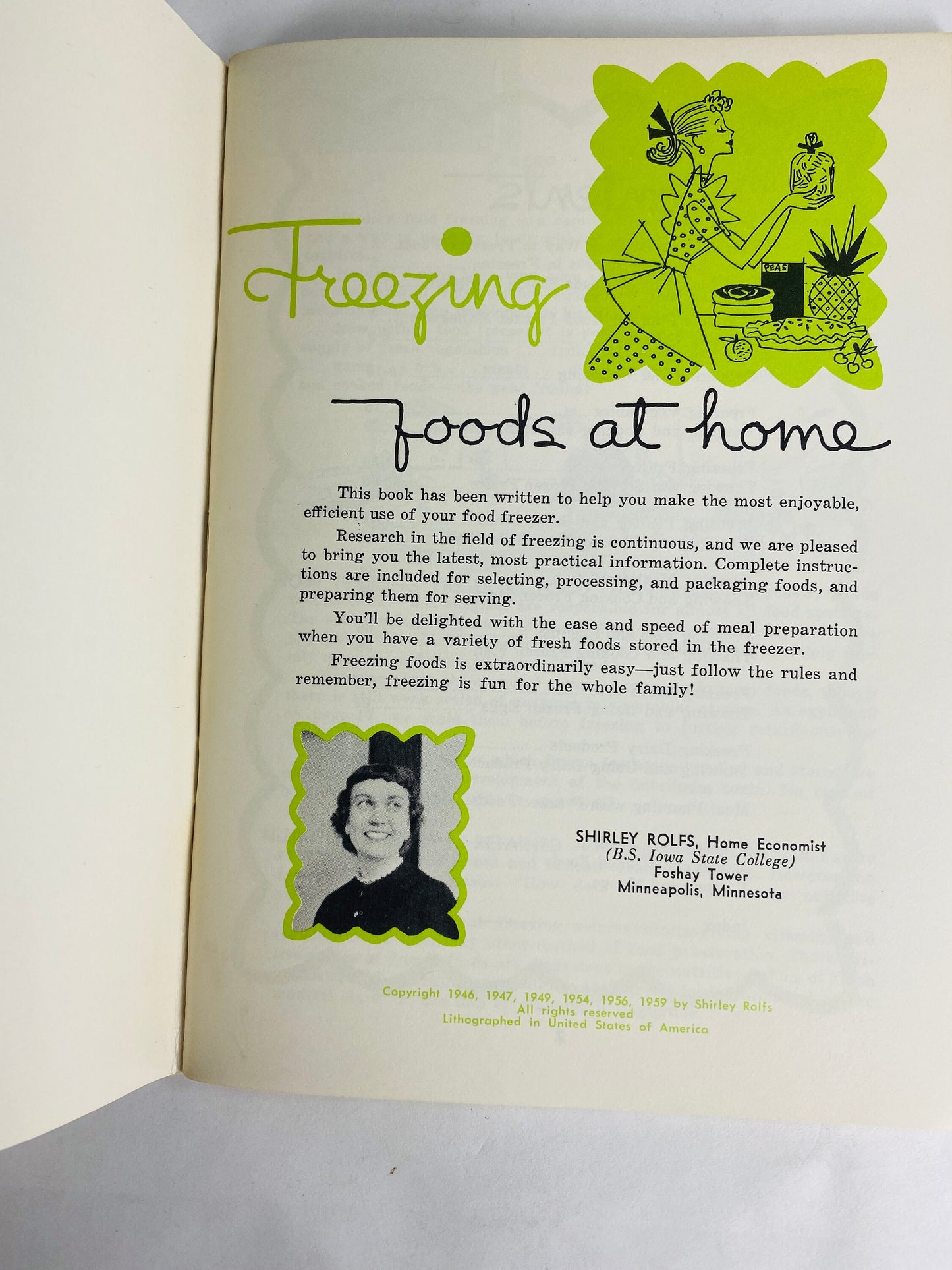 1959 Freezing Foods at Home in your Gibson Freezer vintage Owners Manual Retro kitchen collectible
