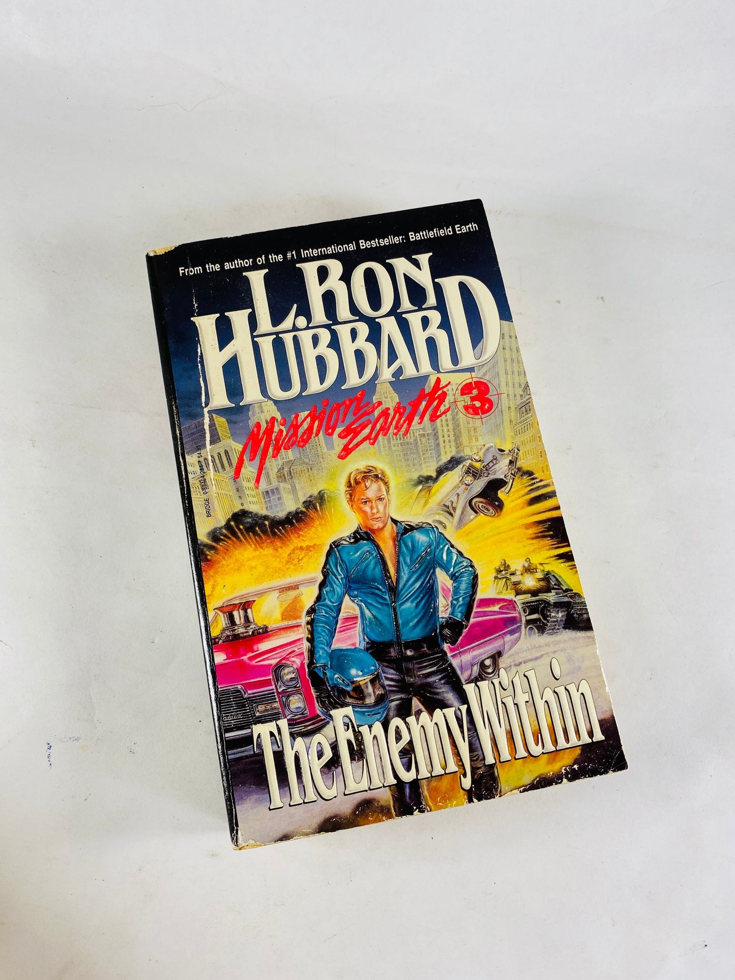 1986 Mission Earth L Ron Hubbard Enemy Within Doomed Planet Villainy Victorious FIRST Printing vintage paperback book lot