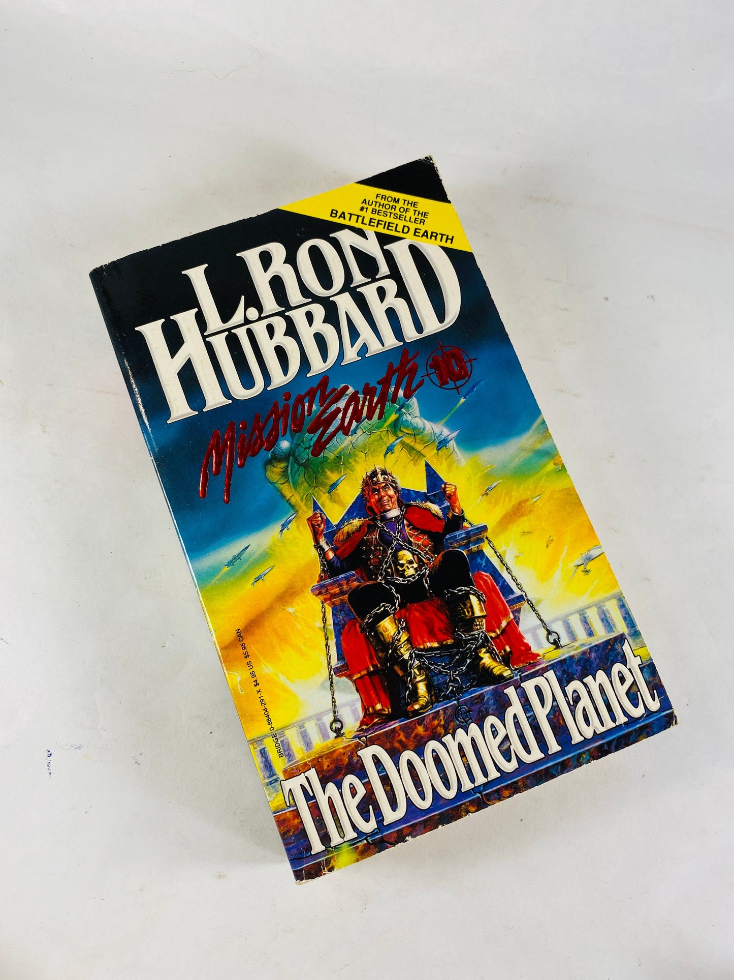 1986 Mission Earth L Ron Hubbard Enemy Within Doomed Planet Villainy Victorious FIRST Printing vintage paperback book lot