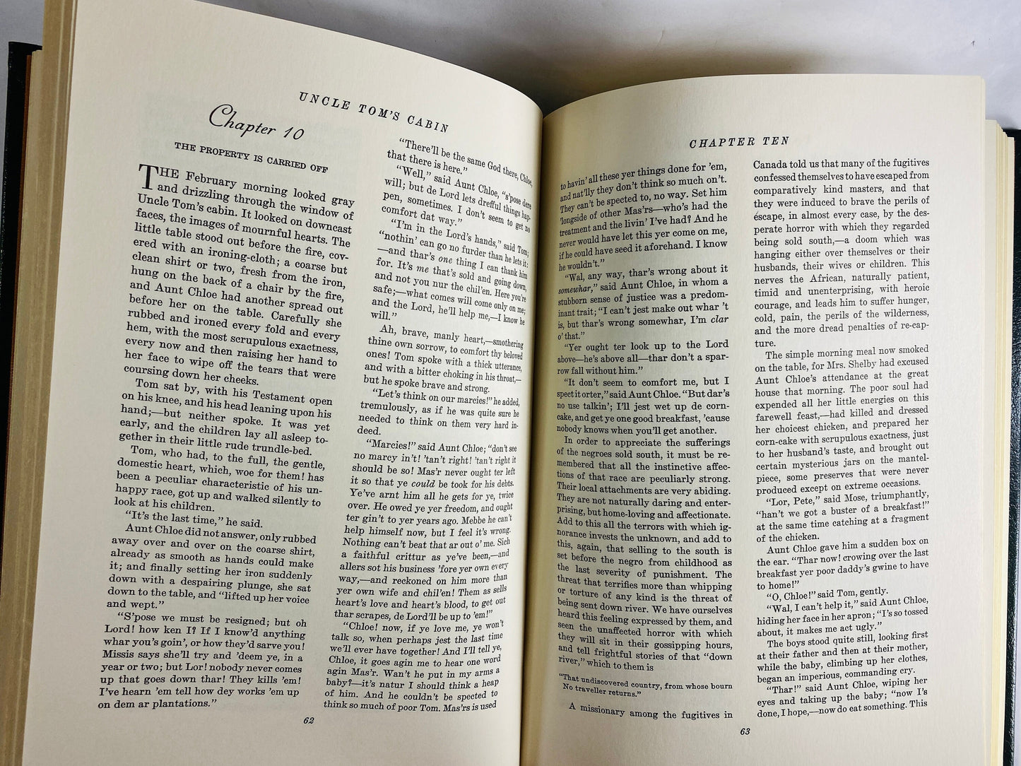 Uncle Tom's Cabin by Harriet Beecher Stowe Life Among the Lowly vintage leather Easton Press Anti-slavery book circa 1979 Civil War