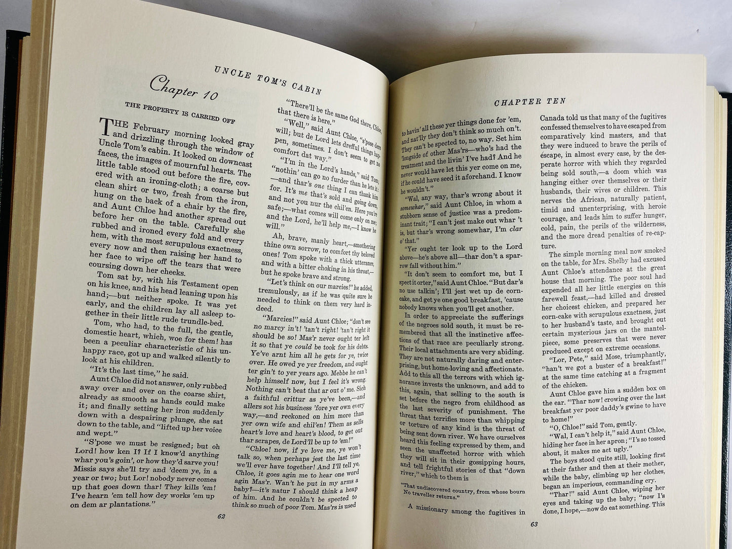 Uncle Tom's Cabin by Harriet Beecher Stowe Life Among the Lowly vintage leather Easton Press Anti-slavery book circa 1979 Civil War