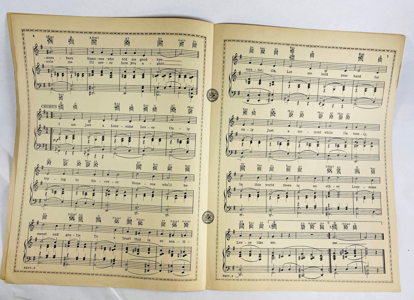 1930 vintage Lonesome Lover musical score Waltz Ballad Guy Lombardo Al Bryan. Nu-Style Feist Edition sheet music