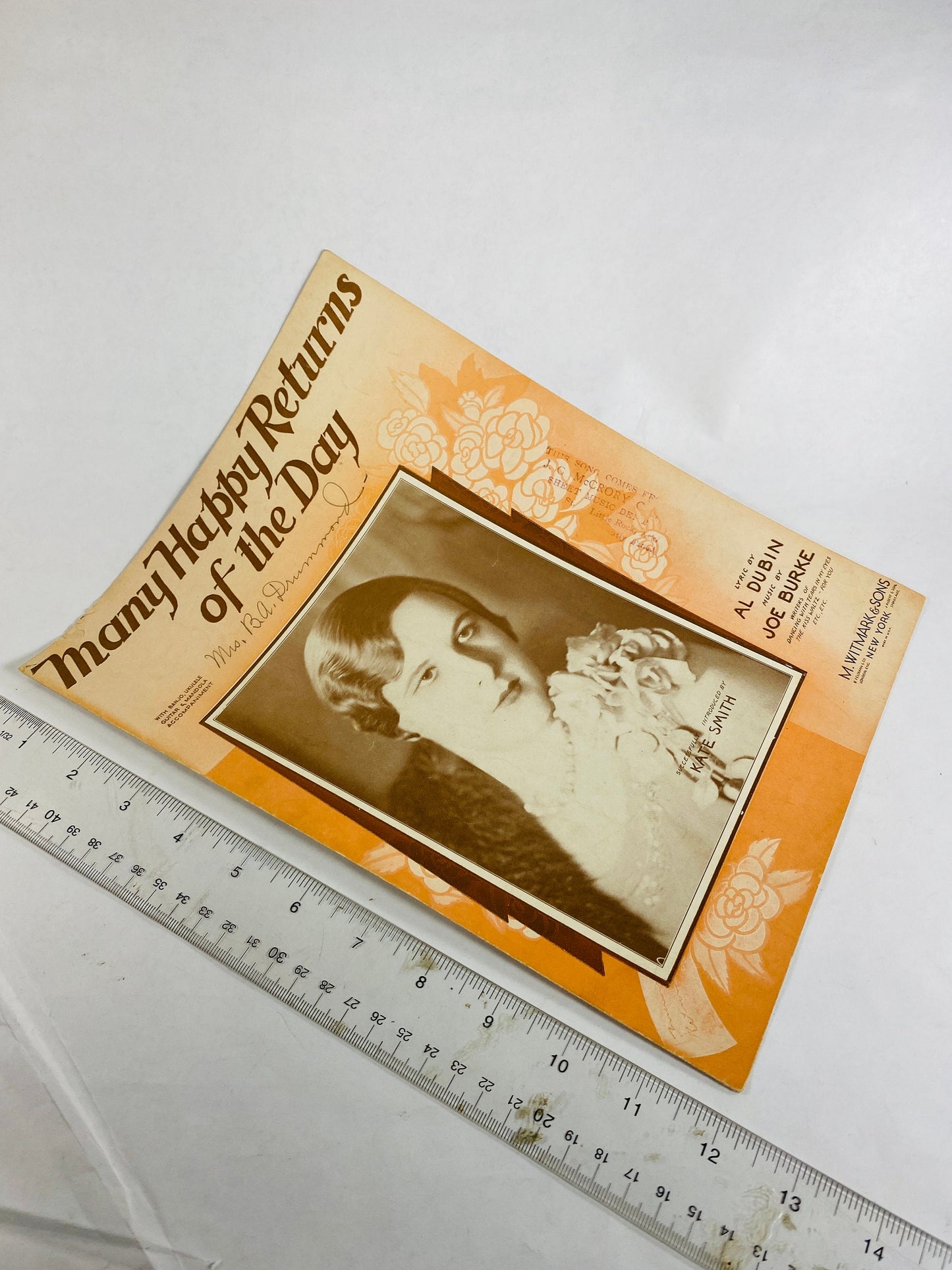 1930 vintage Many Happy Returns of the Day musical score Al Dubin Joe Burke. Ann Leaf sheet music