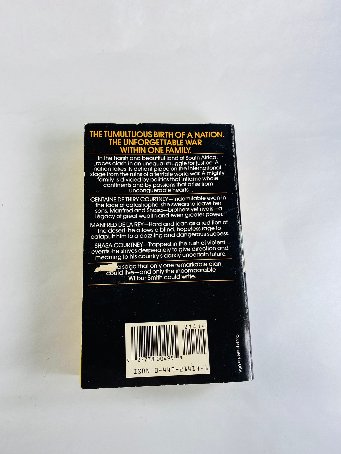 1987 Power of the Sword Vintage paperback Book war novel by Wilbur Smith military combat paperback book about World War II.