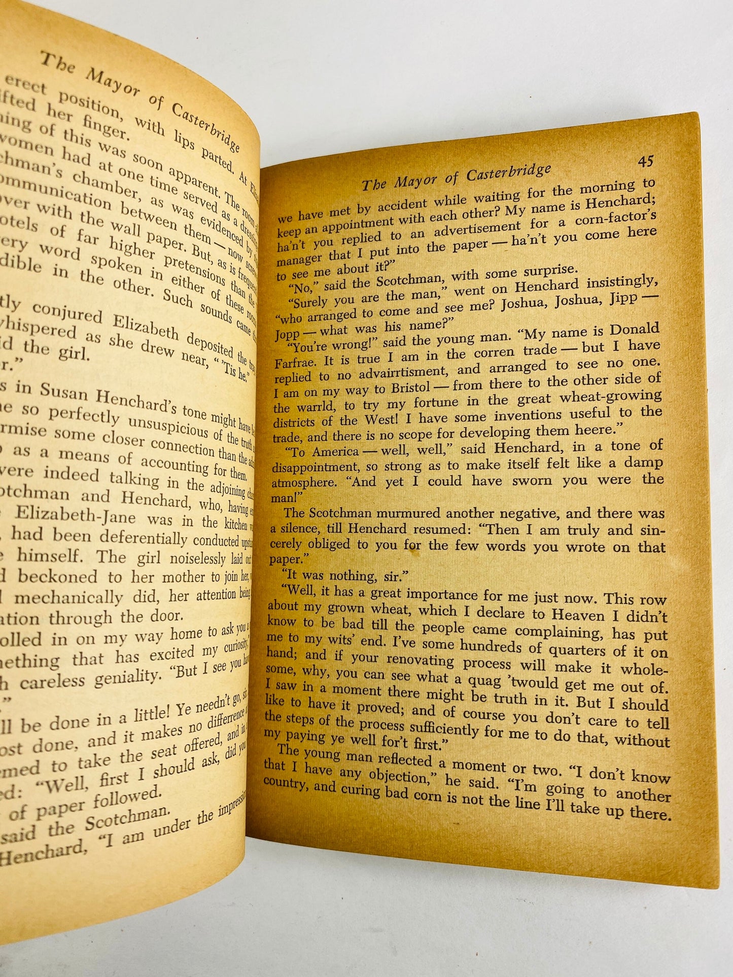 Mayor of Casterbridge by Thomas Hardy Vintage paperback book circa 1969 Masterpiece with deep characters and their internal struggle