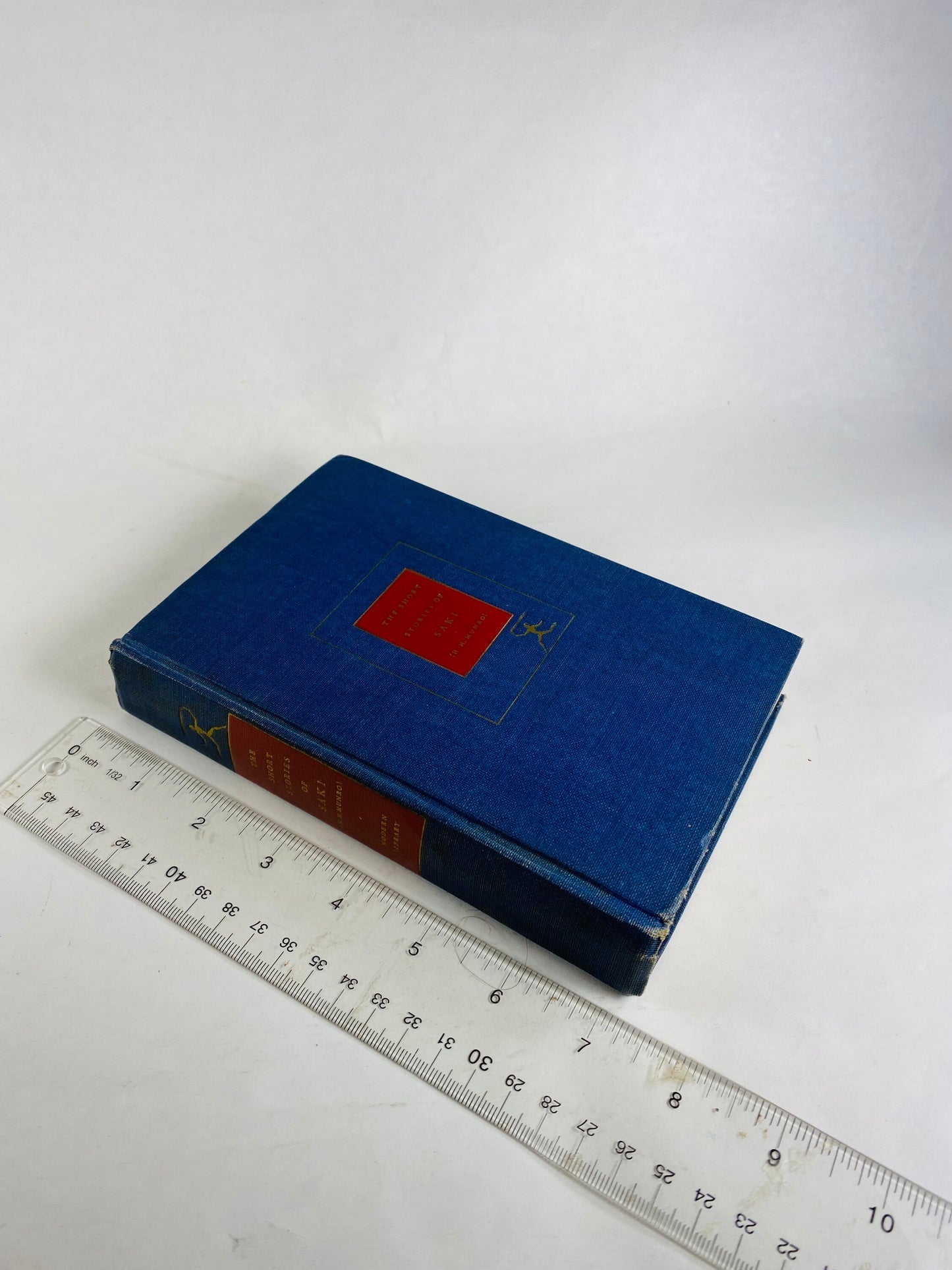 Short Stories of Saki Modern Library book circa 1930 HM Munro Master of the short story. Parody. Indigo Blue bookshelf decor
