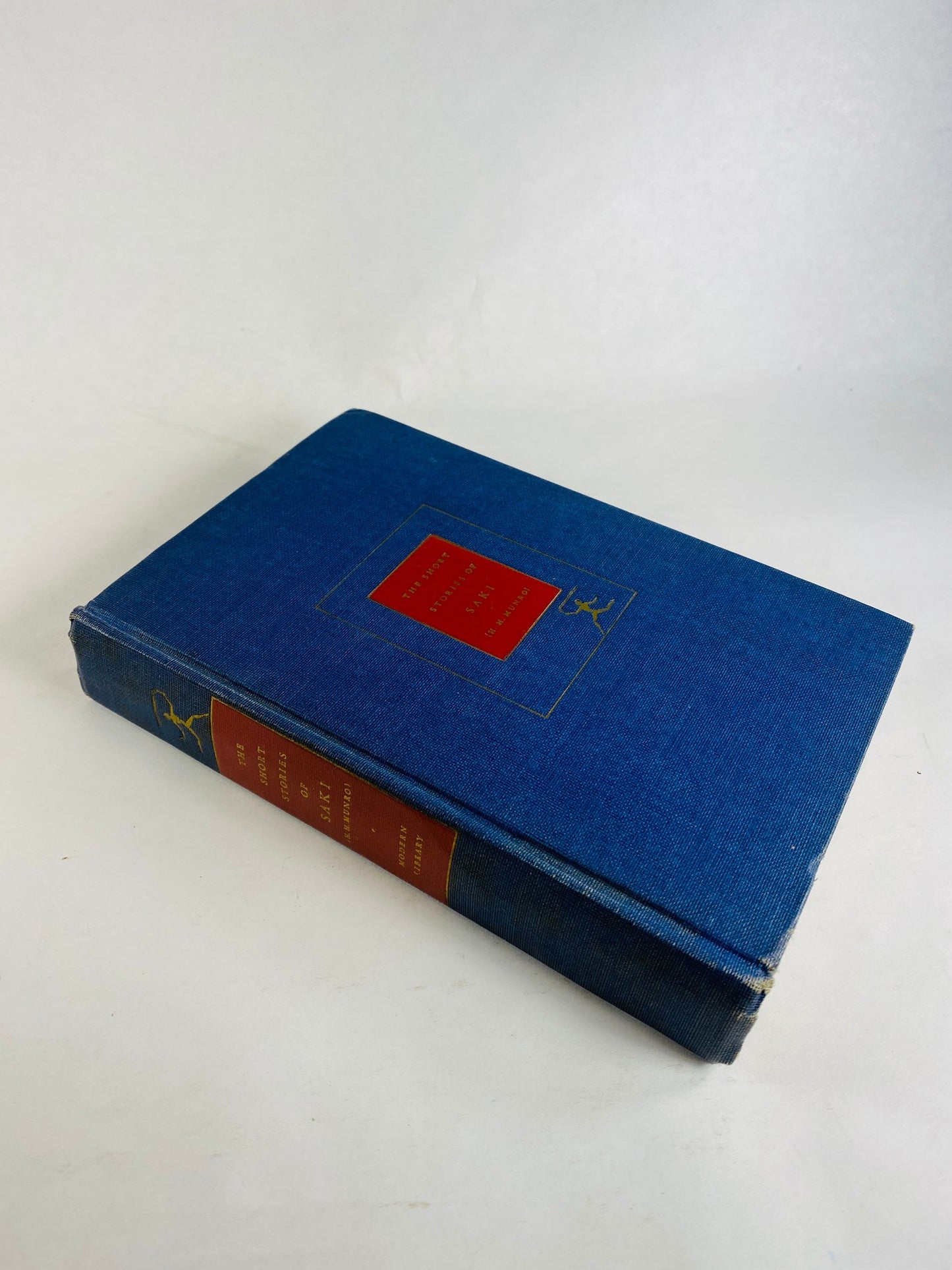 Short Stories of Saki Modern Library book circa 1930 HM Munro Master of the short story. Parody. Indigo Blue bookshelf decor