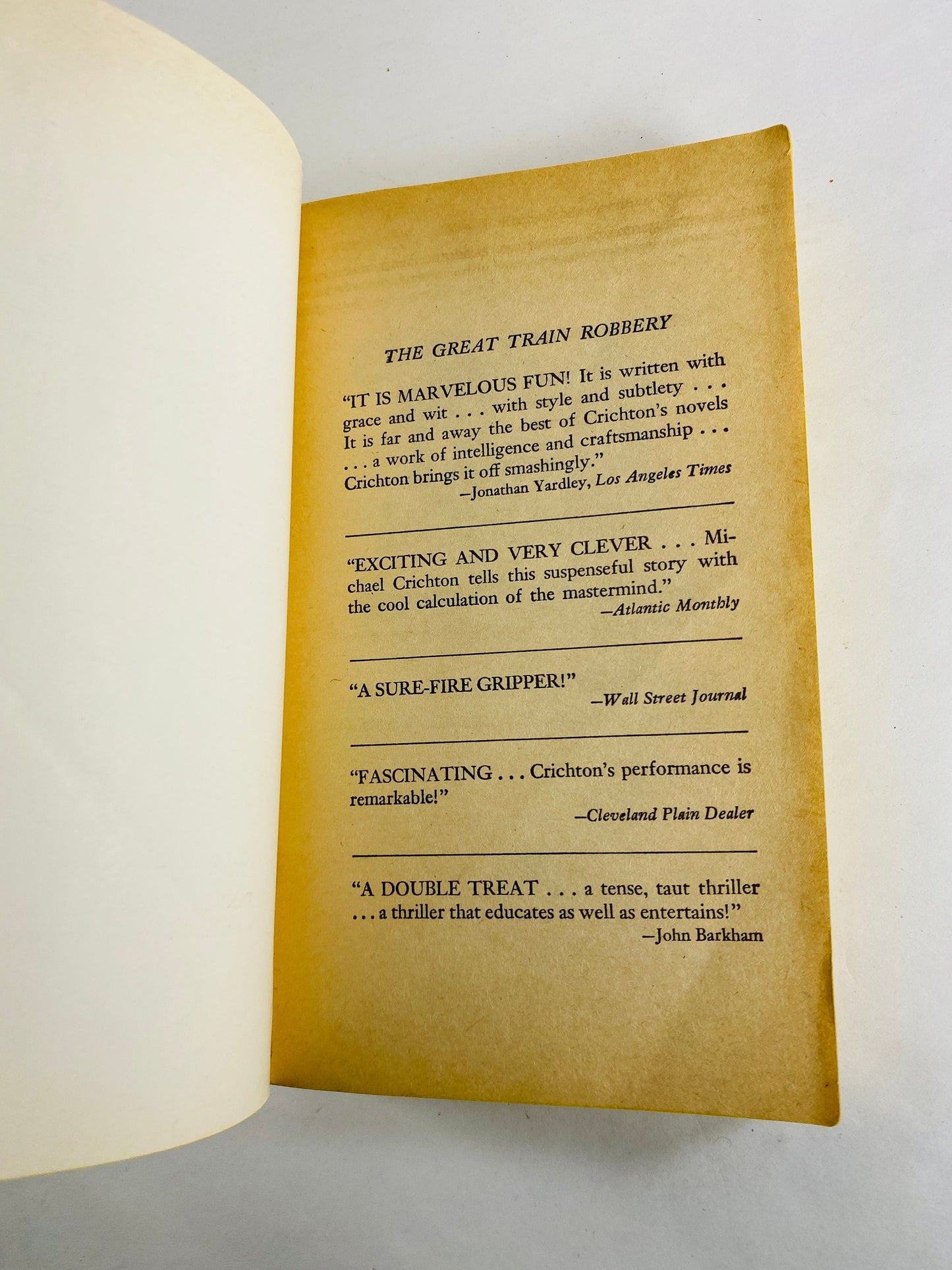Great Train Robbery by Michael Crichton Early PRINTING vintage paperback book circa 1976