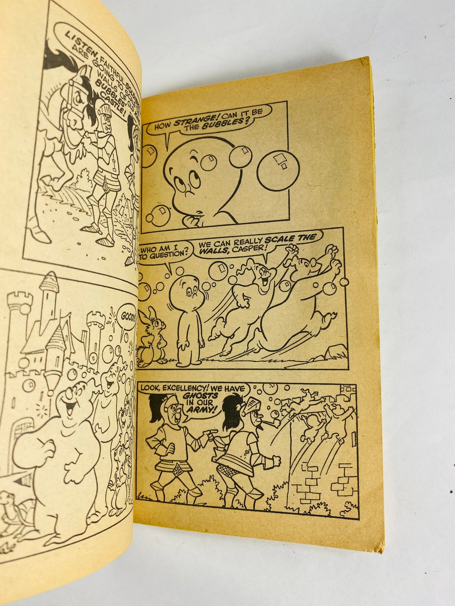 Casper the Friendly Ghost vintage paperback book Ghost Stories circa 1973 Comic strip about a happy little ghost and friends.
