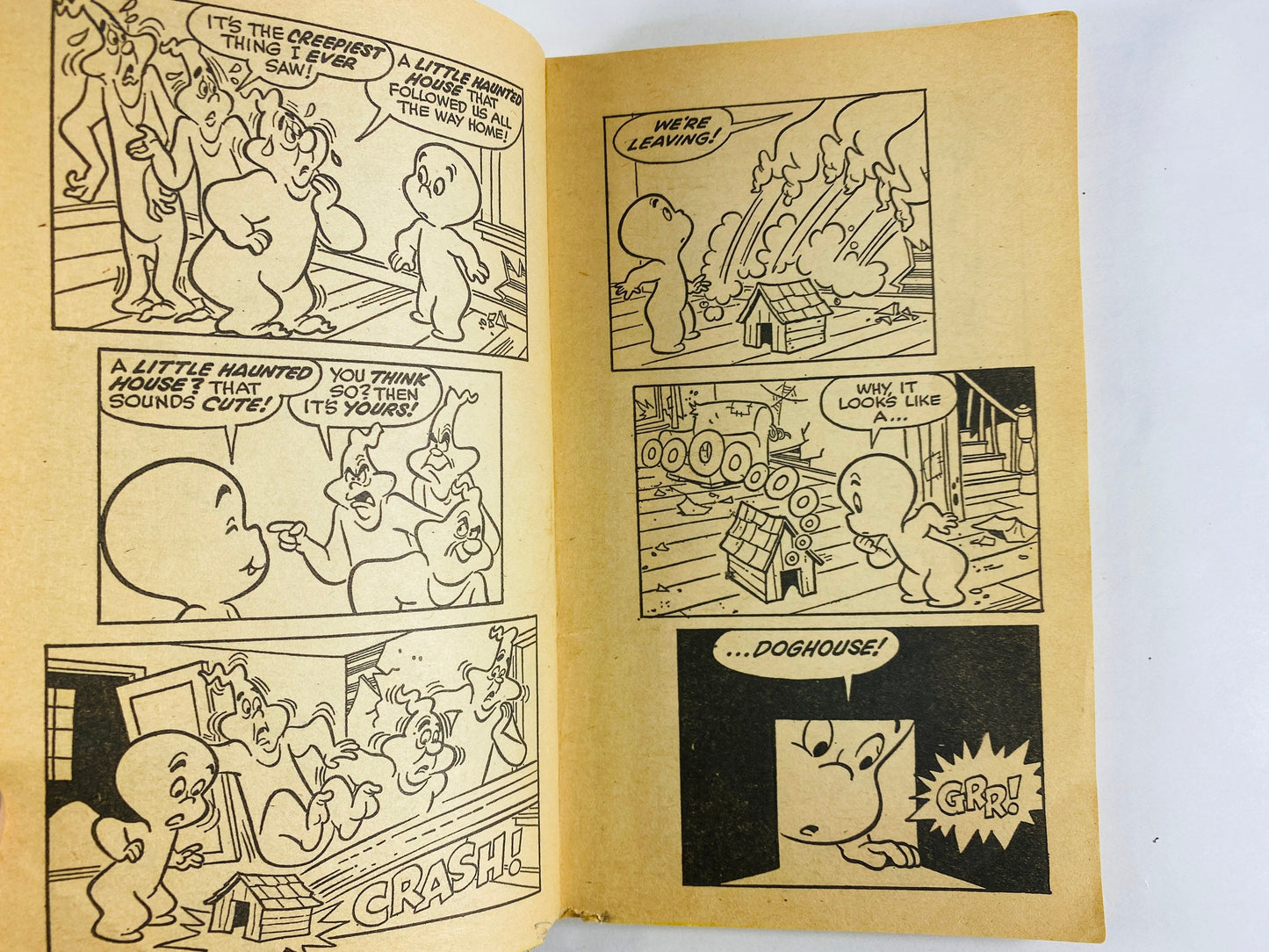 Casper the Friendly Ghost vintage paperback book Ghost Stories circa 1973 Comic strip about a happy little ghost and friends.