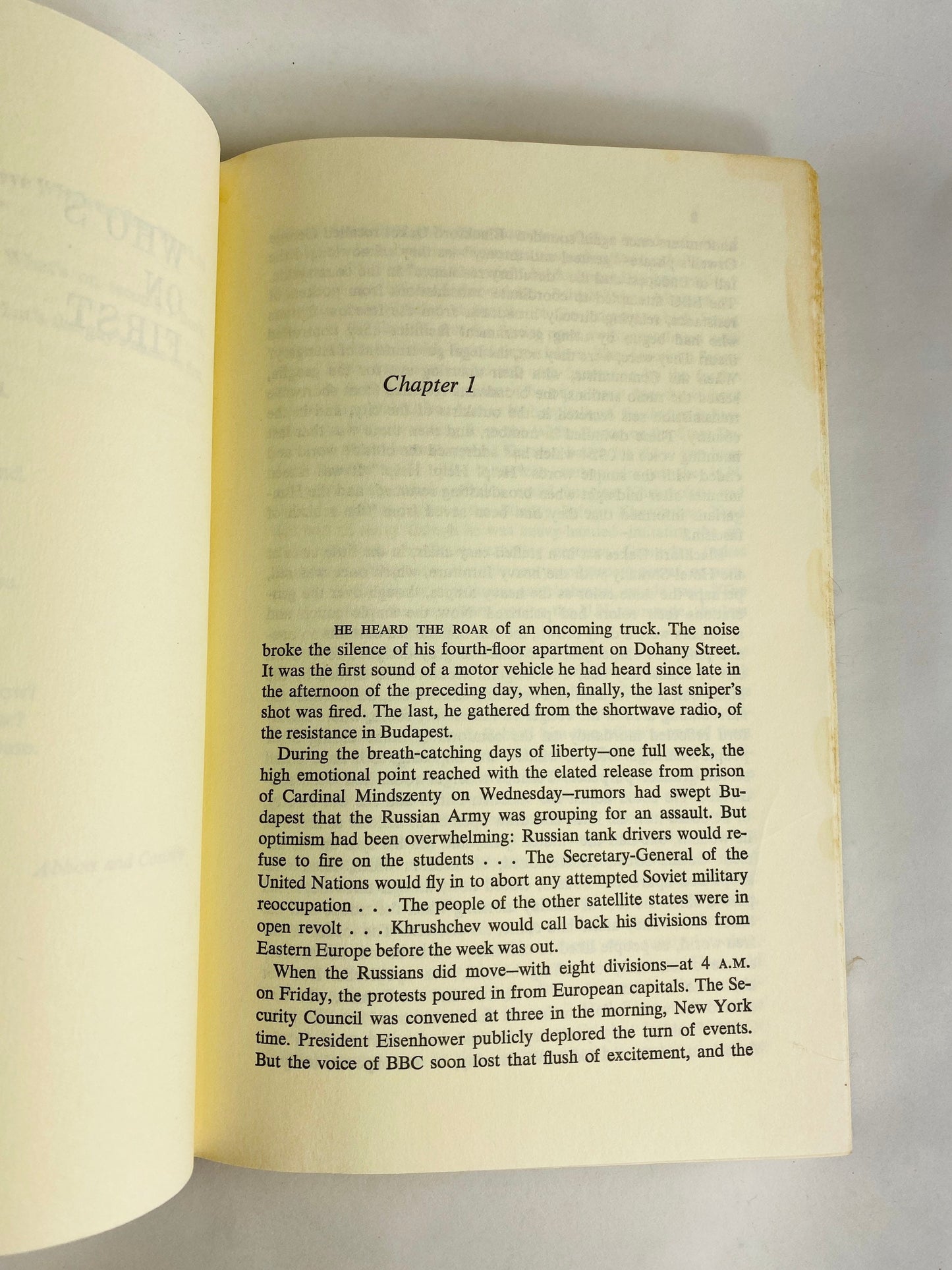 1980 Who's on First by William F Buckley Vintage book about Blackford Oakes and KGB spies in the race for space. Black and green home decor