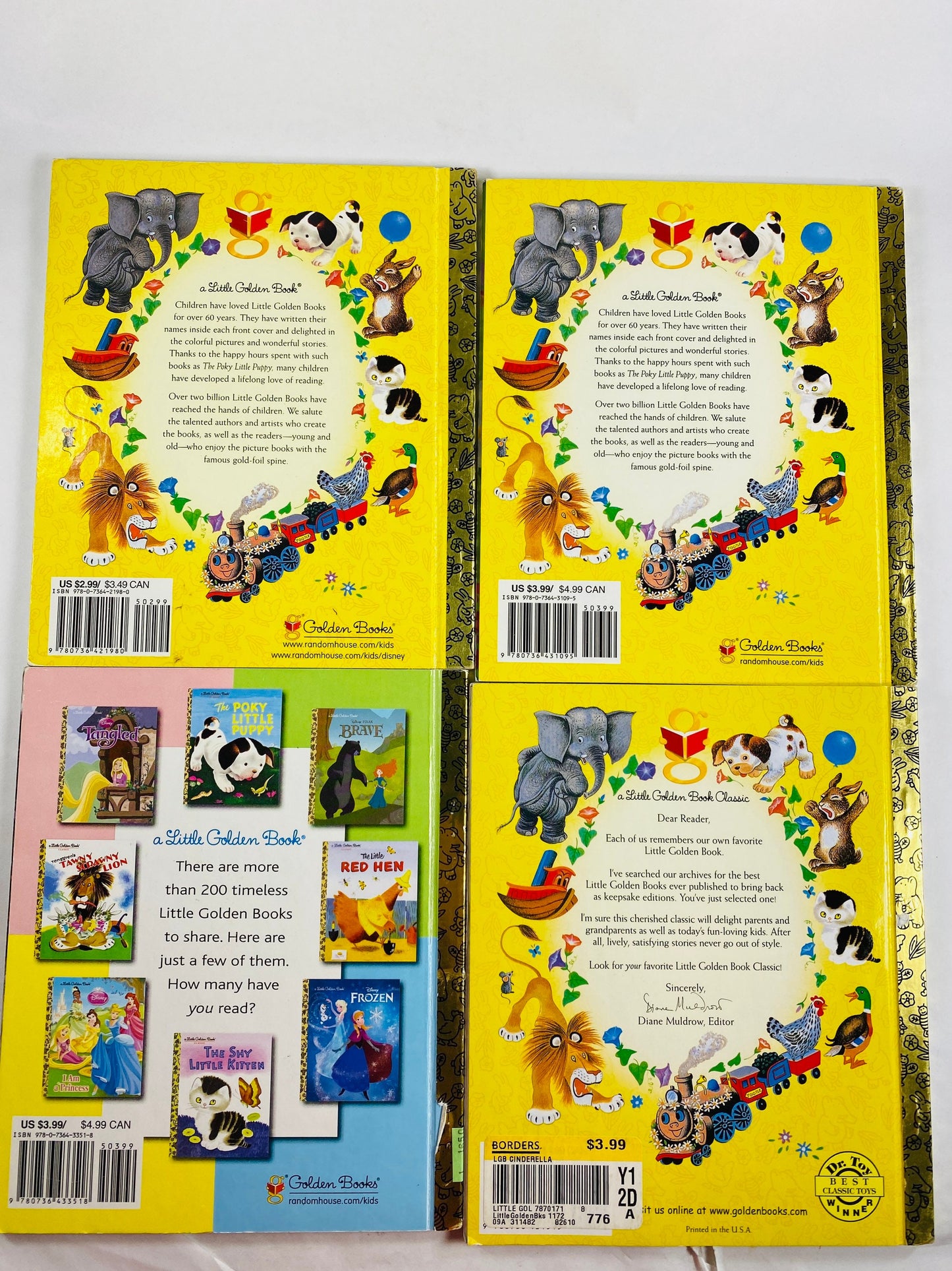 Disney Princess lot vintage set of 4 Little Golden Books Sleeping Beauty Cinderella