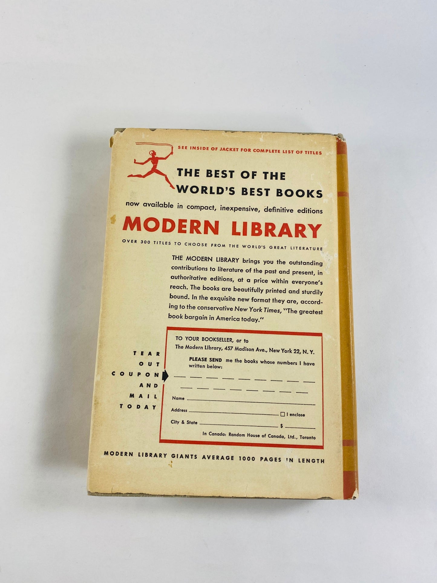 1941 Jude the Obscure by Thomas Hardy Vintage Modern Library book about a man who falls in love with a sensitive, freethinking 'New Woman'.