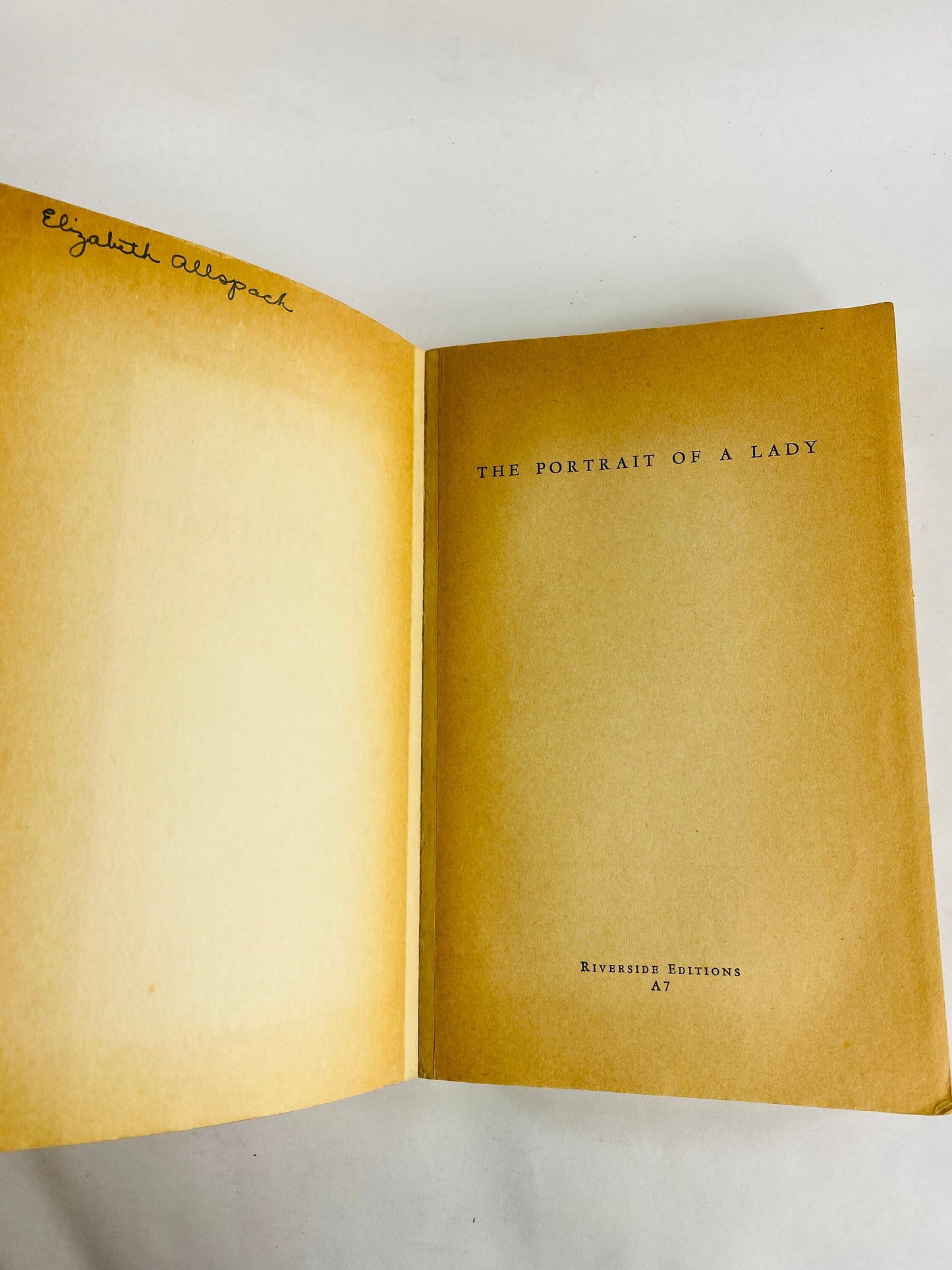 1956 Portrait of a Lady Henry James Robert Browning Poetry Houghton Mifflin vintage paperback books Riverside Edition Cambridge