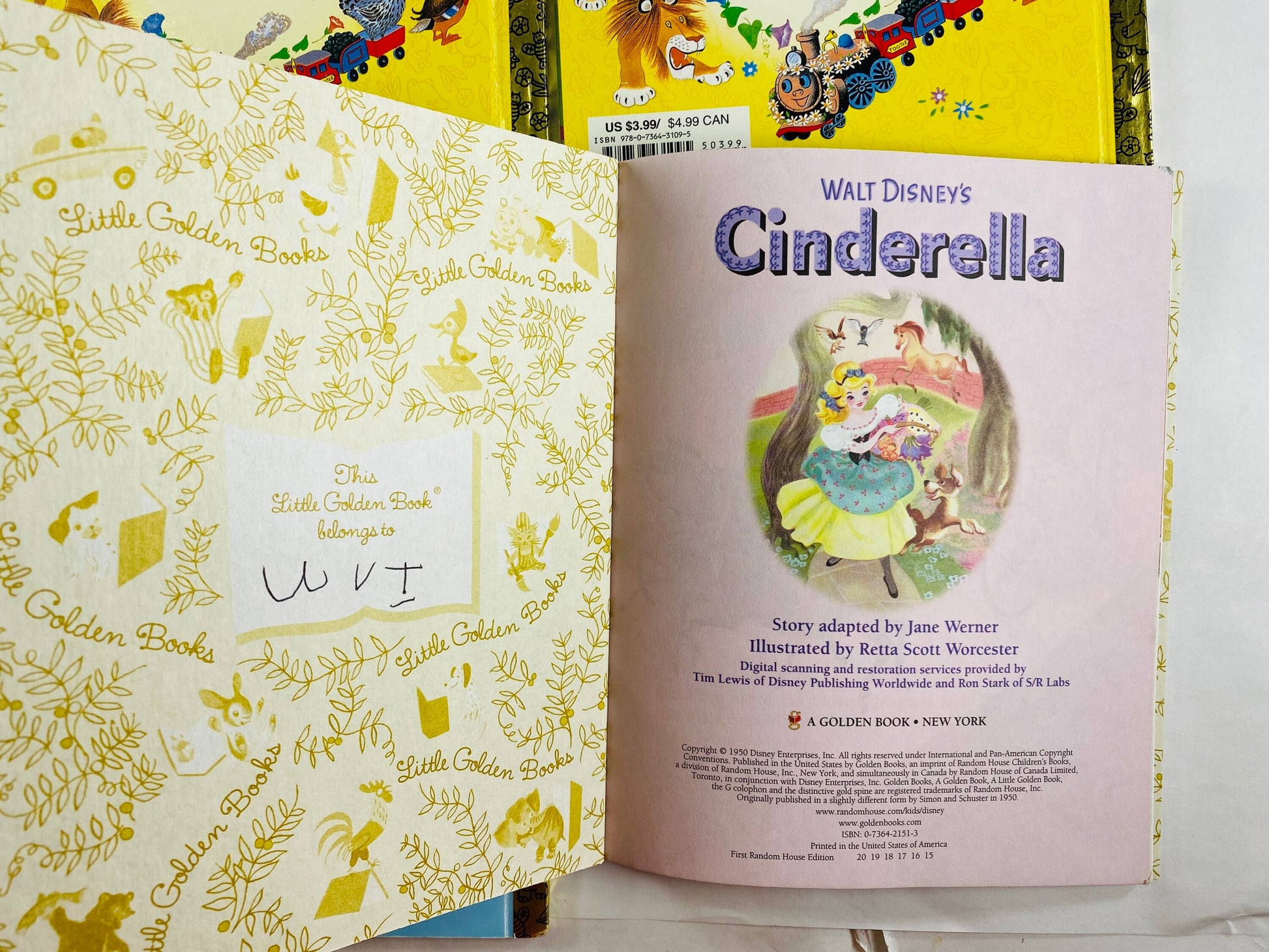 Disney Princess lot vintage set of 4 Little Golden Books Sleeping Beauty Cinderella