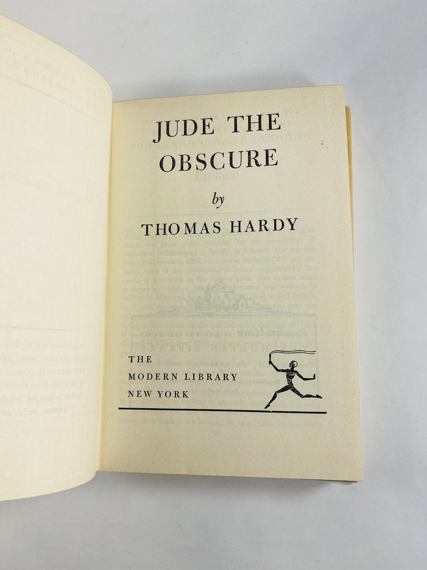 1941 Jude the Obscure by Thomas Hardy Vintage Modern Library book about a man who falls in love with a sensitive, freethinking 'New Woman'.