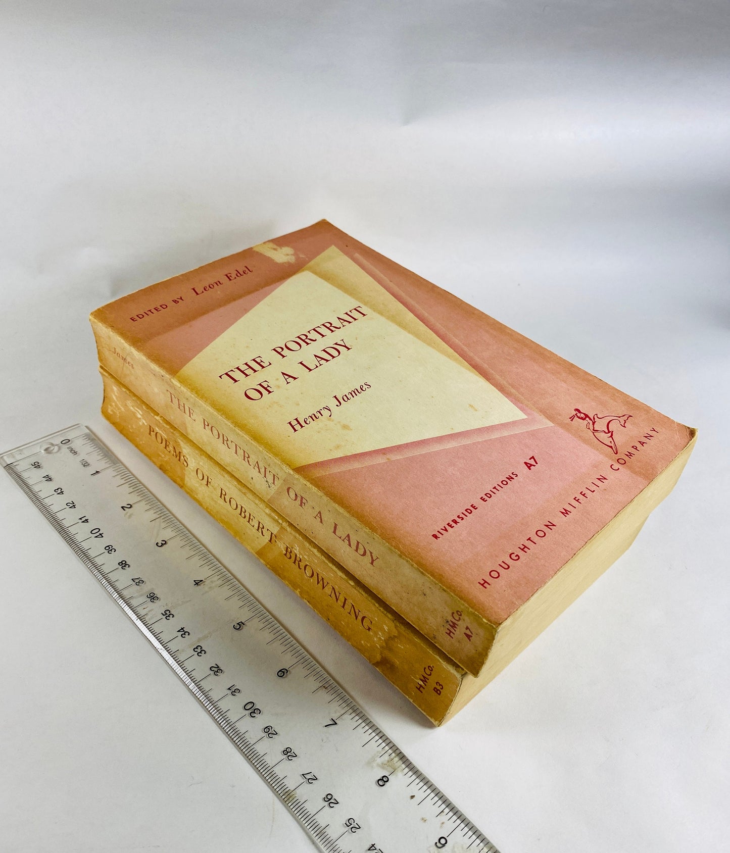 1956 Portrait of a Lady Henry James Robert Browning Poetry Houghton Mifflin vintage paperback books Riverside Edition Cambridge