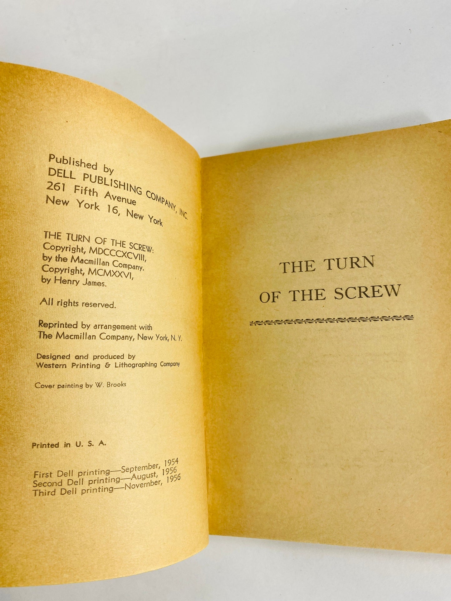 Henry James Turn of the Screw and Daisy Miller vintage Dell paperback book circa 1956 Haunting stories of Gothic supernatural ghosts