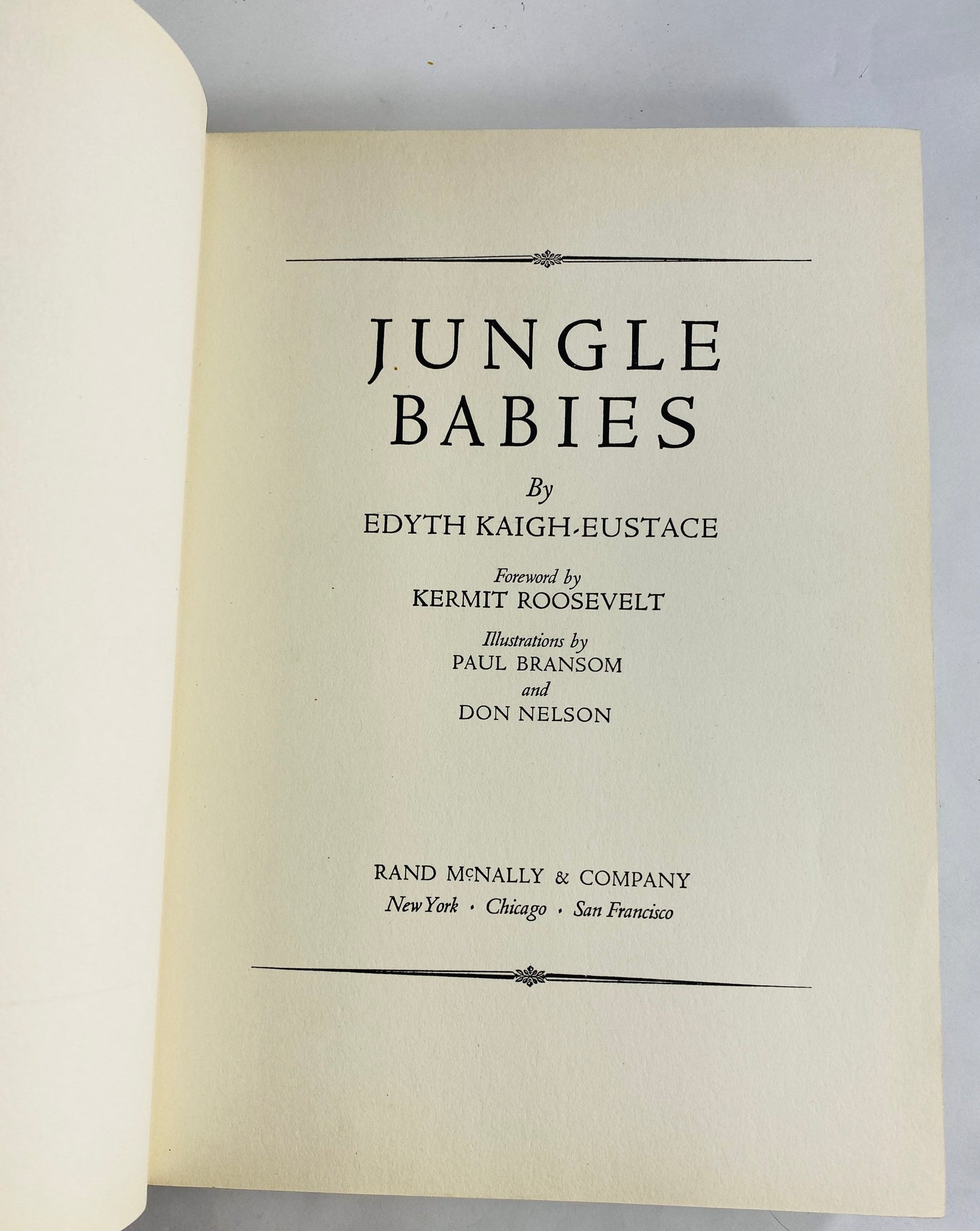 1934 Jungle Babies vintage book by Edyth Kaigh-Eustace children’s stories of baby animals Newborn birthday gift lion cub