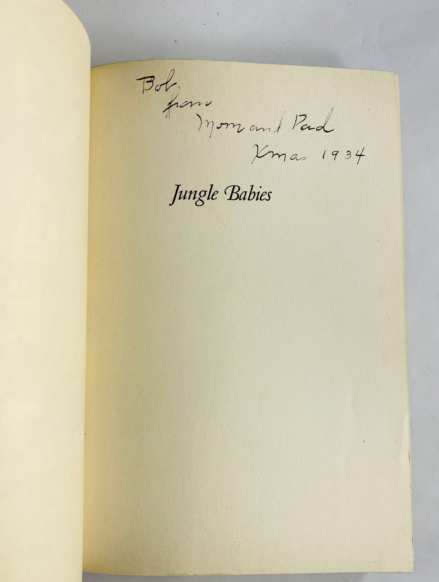 1934 Jungle Babies vintage book by Edyth Kaigh-Eustace children’s stories of baby animals Newborn birthday gift lion cub