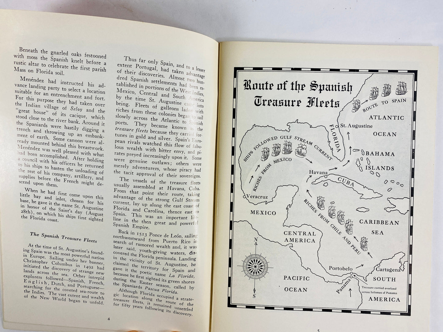 Florda's Colonial Capital St Augustine history vintage booklet circa 1975 by JT Van Campen & Historical Society