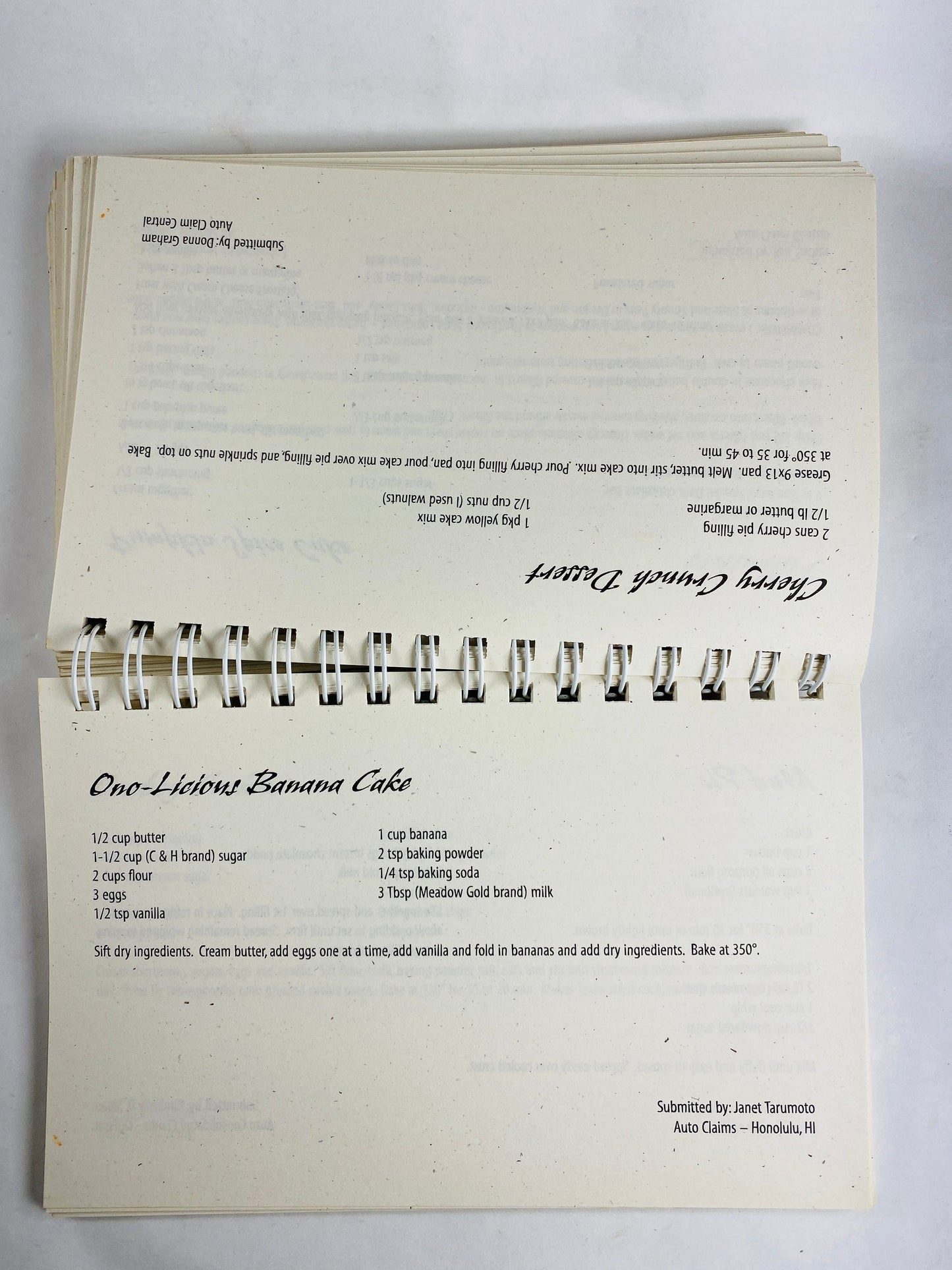 1993 Taste of the Northwest vintage cookbook by the United Way ham & cheese balls stuffed flank steak banana cake cherry crumb