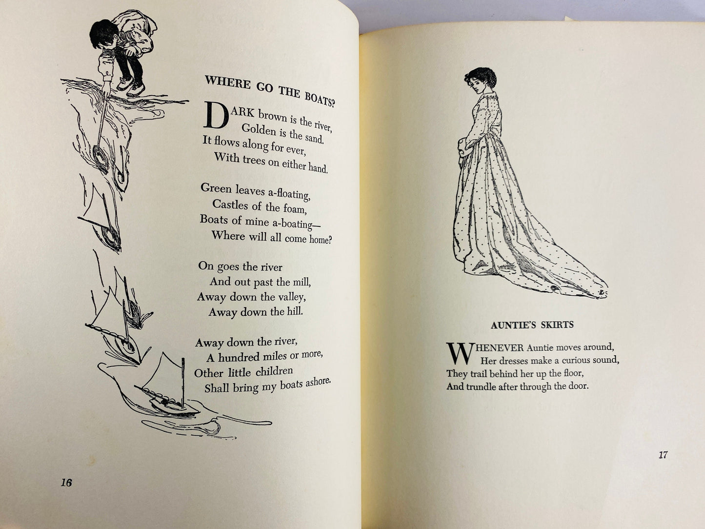 1955 A Child's Garden of Verses Robert Louis Stevenson illustrated by Jessie Wilcox Smith vintage Children's book Charles Scribner's