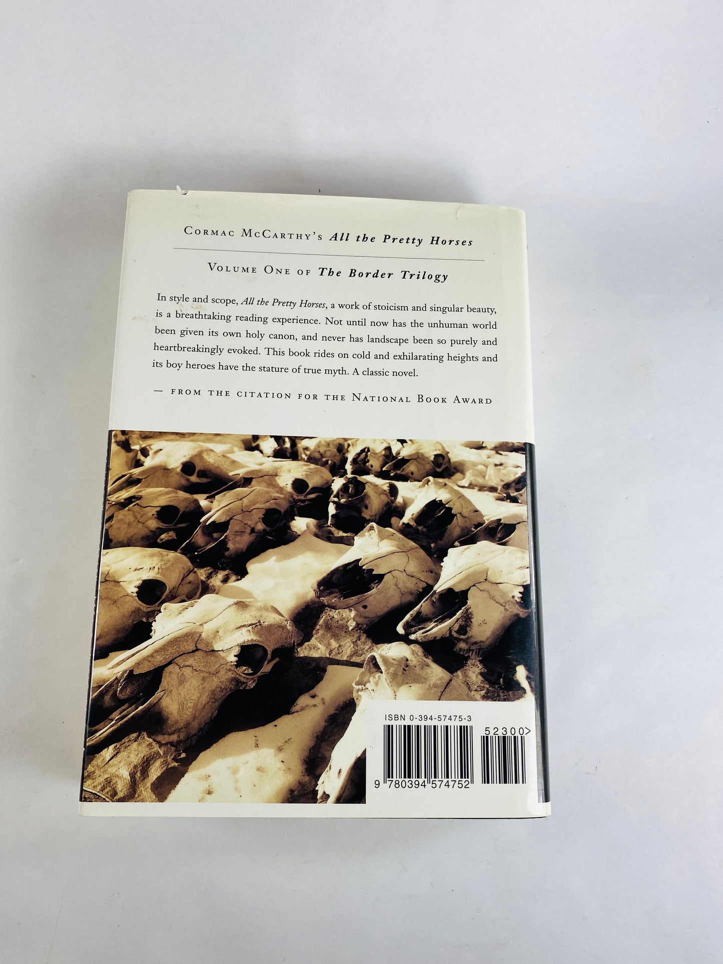 The Crossing by Cormac McCarthy Vintage book volume two of the Border Trilogy. Author of All the Pretty Horses and No Country For Old Men