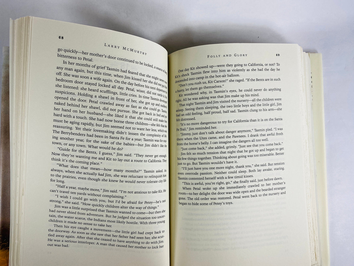 Folly and Glory by Larry McMurtry Vintage FIRST EDITION book Berrybend Narratives Pulitzer Prize author Western Texas Ranger home decor