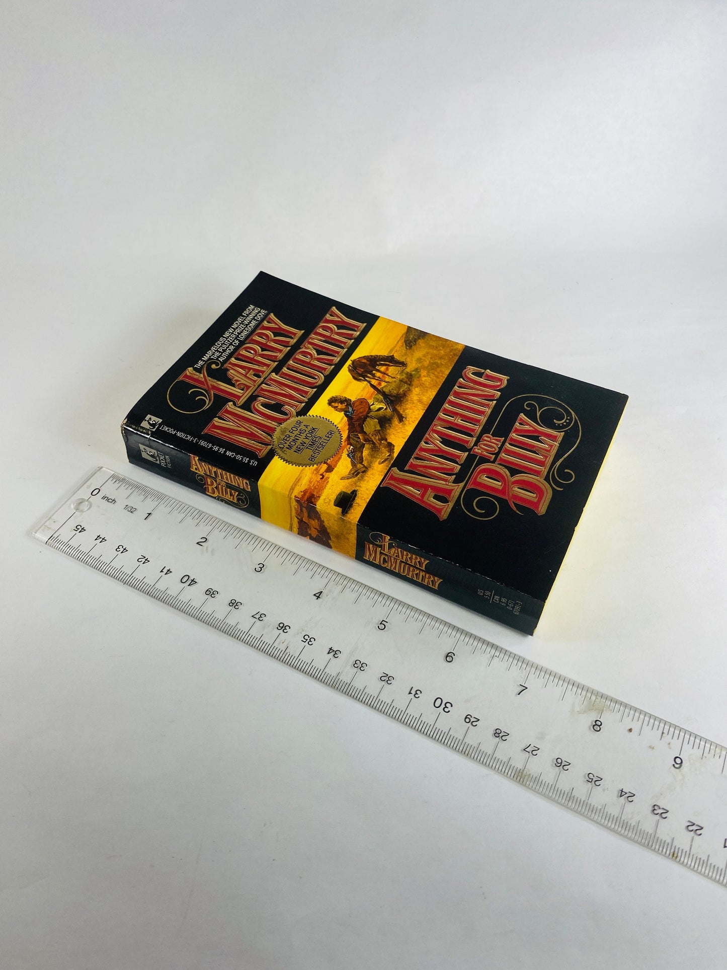 1988 Larry McMurtry Anything for Billy FIRST PRINTING vintage paperback book about Billy the Kid outlaw Texas