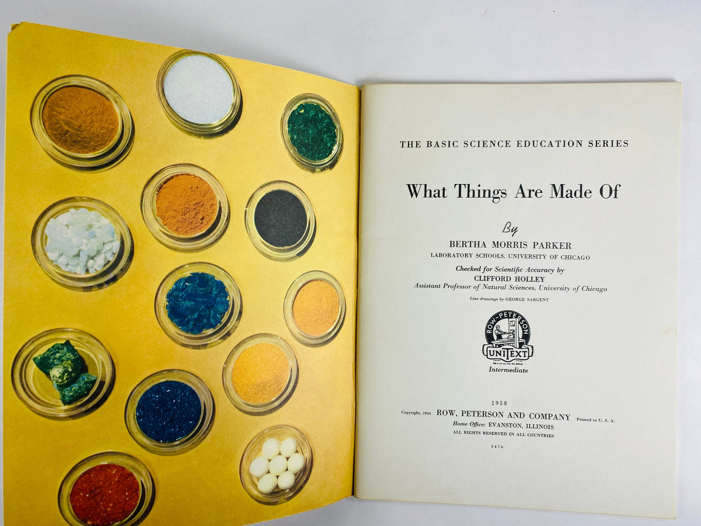 What Things are Made Of vintage booklet by Bertha Morris Parker circa 1958 Retro science elementary school book prop set decor lab