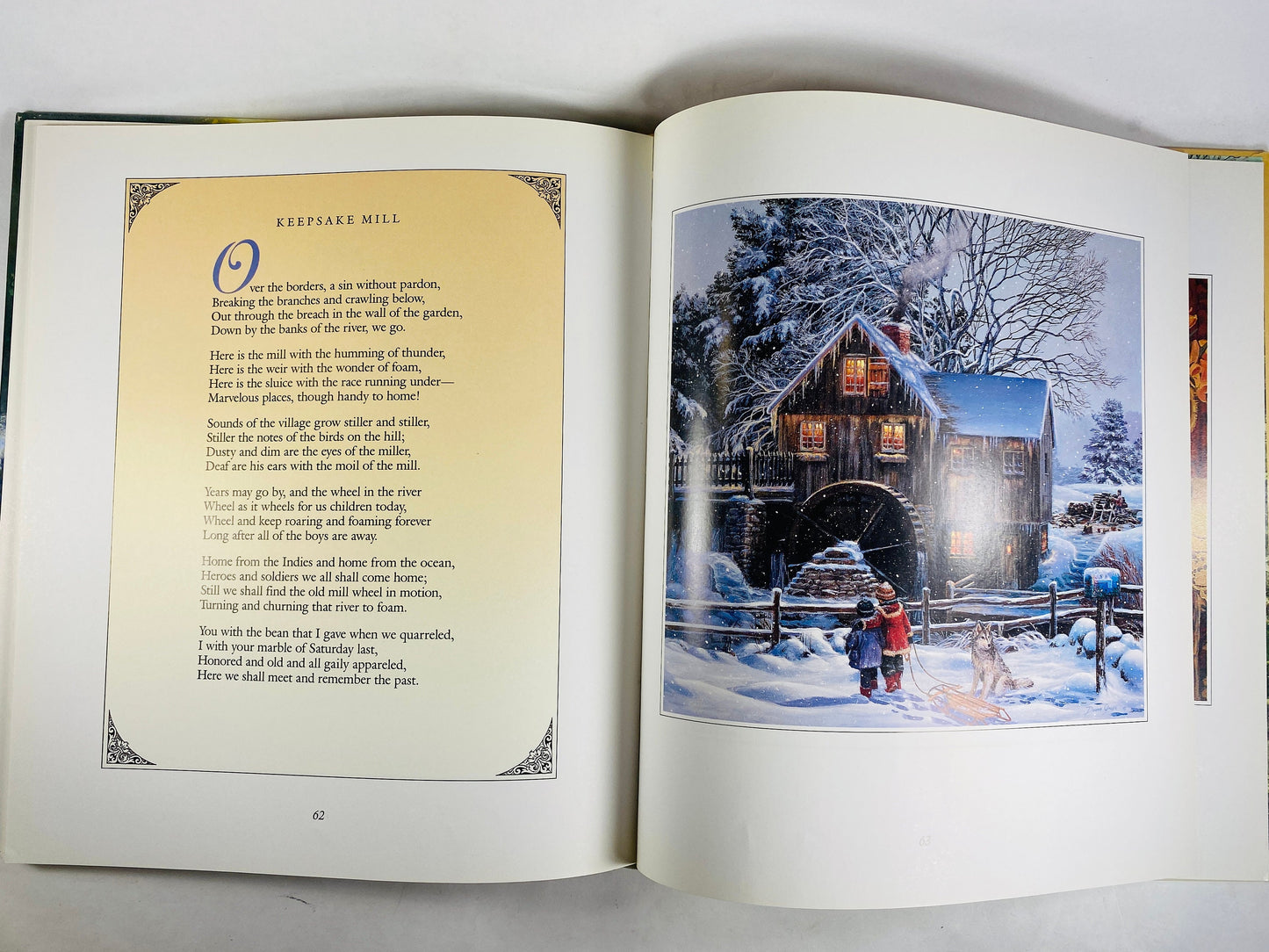 Leaves from Child's Garden of Verses vintage book by Robert Louis Stevenson illustrated by Donna Green charming sentimental decorative gift