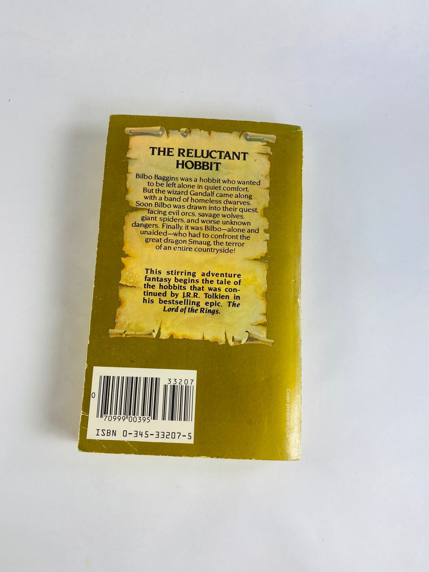 Hobbit paperback book by JRR Tolkien circa 1984 Lord of the Rings prelude Ballantine Books LOTR