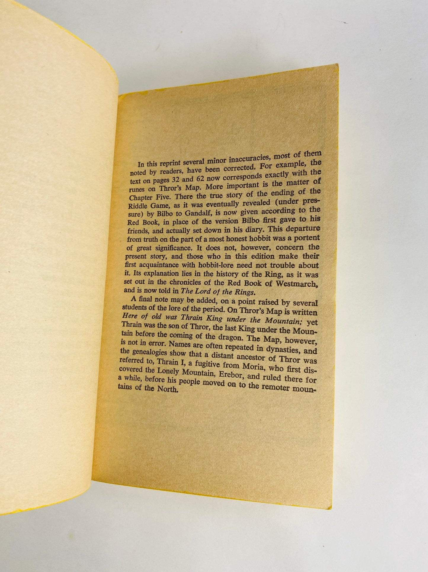 Hobbit paperback book by JRR Tolkien circa 1984 Lord of the Rings prelude Ballantine Books LOTR
