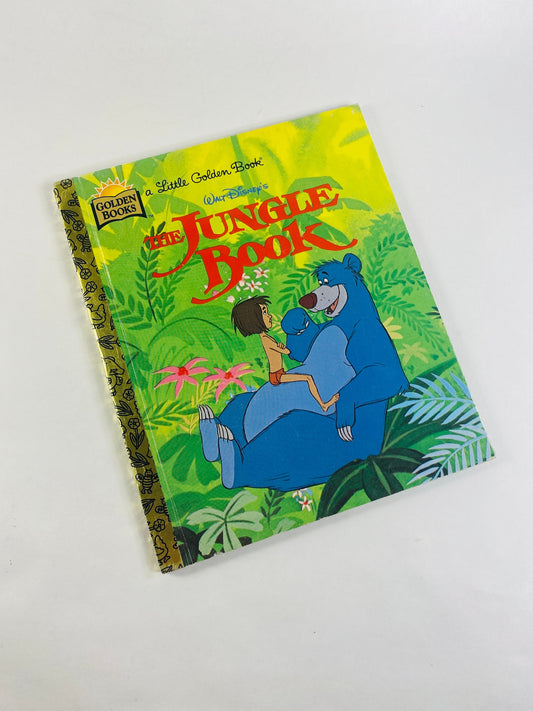 Jungle Book vintage Little Golden Book by Walt Disney Children's stocking stuffer gift