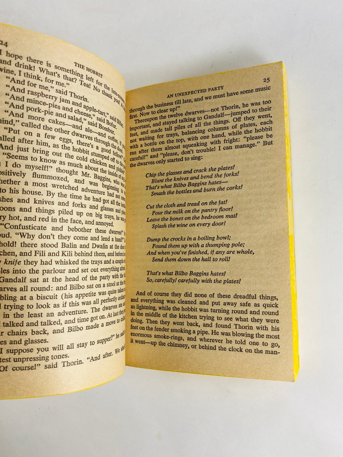 Hobbit paperback book by JRR Tolkien circa 1984 Lord of the Rings prelude Ballantine Books LOTR