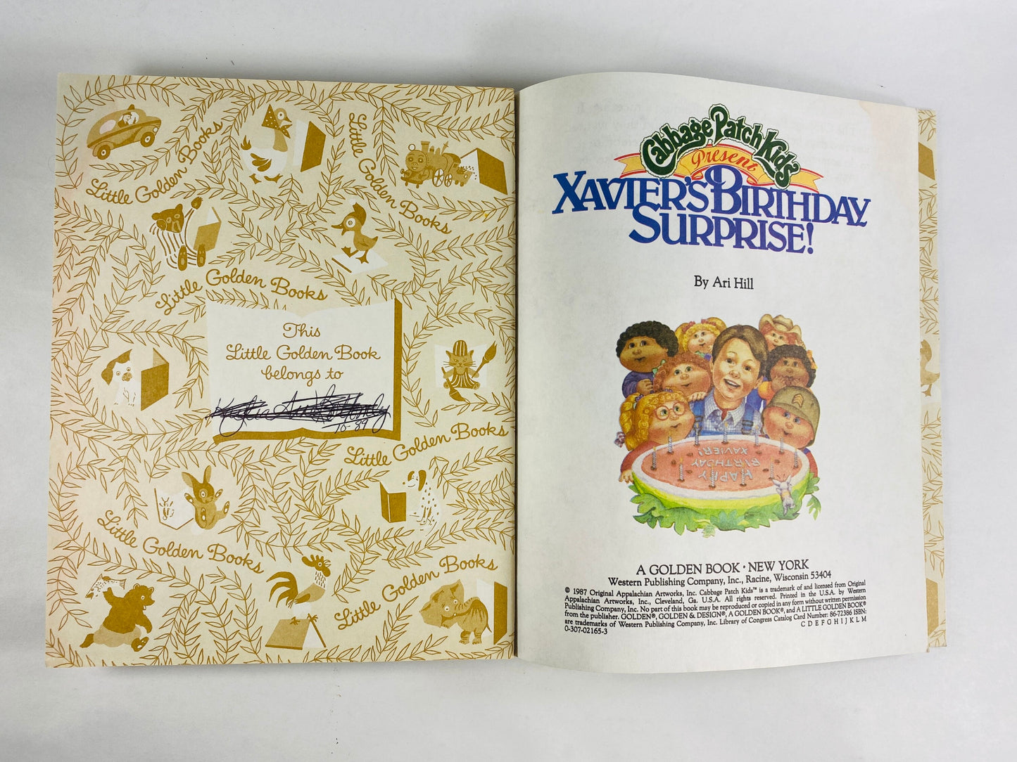 Cabbage Patch Kids vintage Little Golden Book 1980s stocking stuffer Xavier’s Birthday Surprise