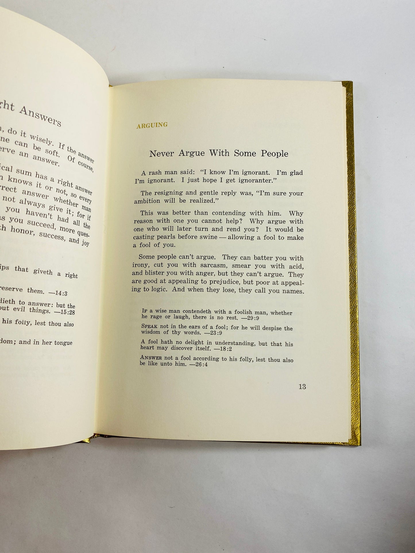 1974 Christian vintage book Thoughts of Gold in Words of Silver by Brownlow GORGEOUS binding New Testament Jesus Christ Valentine's Day
