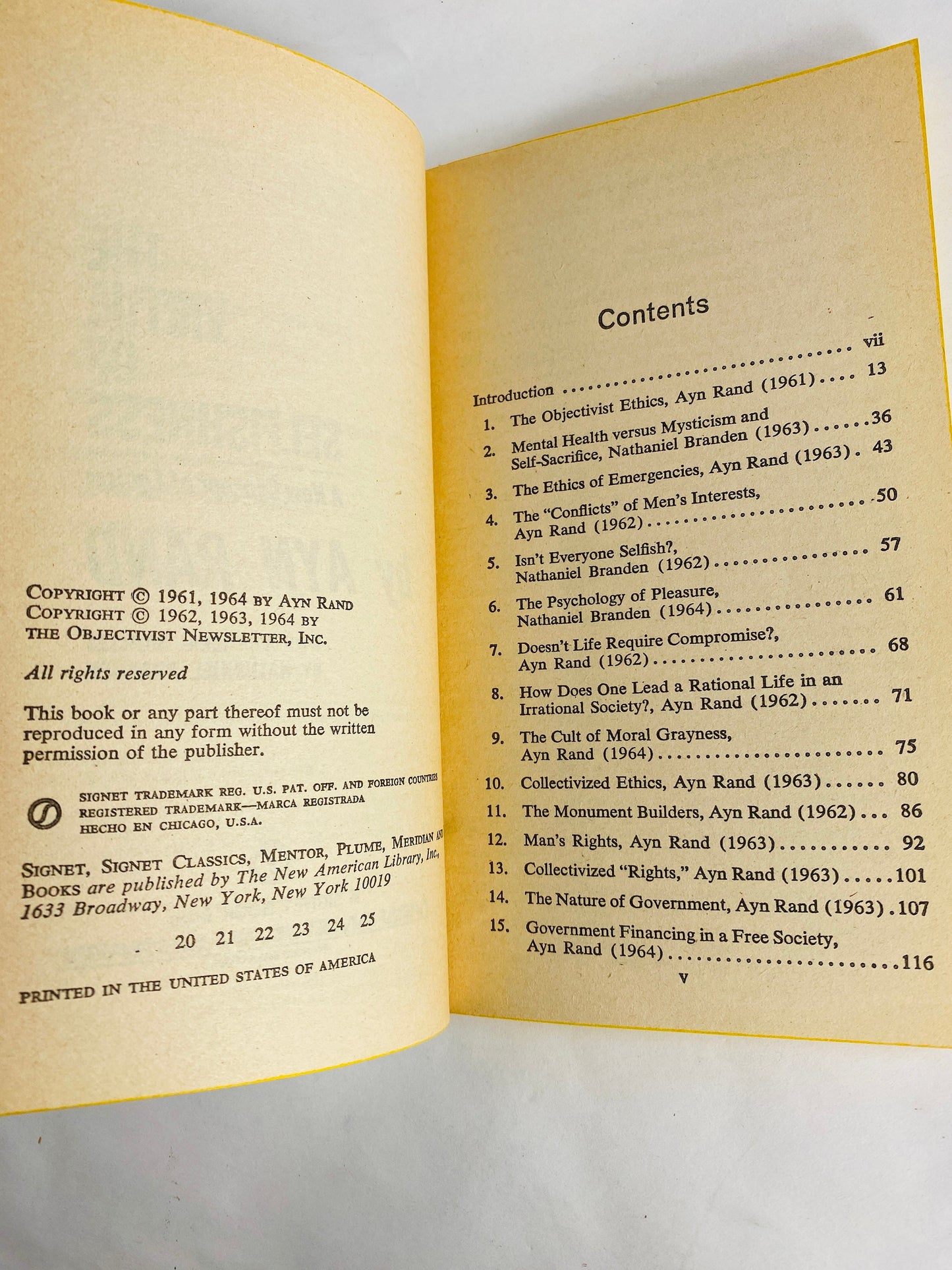 1960s Ayn Rand Fountainhead Anthem We the Living vintage Signet paperback book EARLY PRINTING philosophy Objectivism Night of January 16th