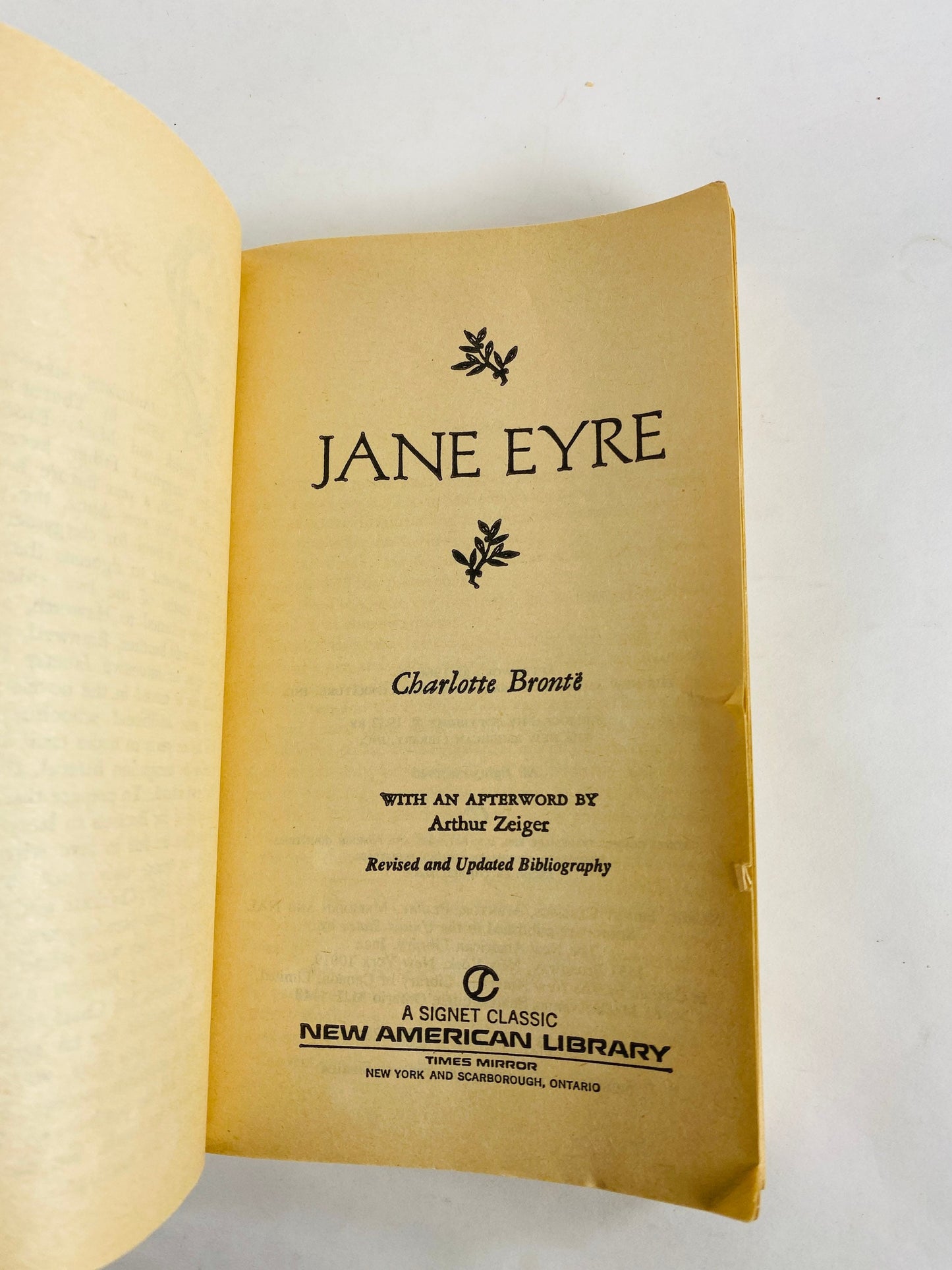 1960 Jane Eyre by Carlotte Bronte Signet paperback book New American Library