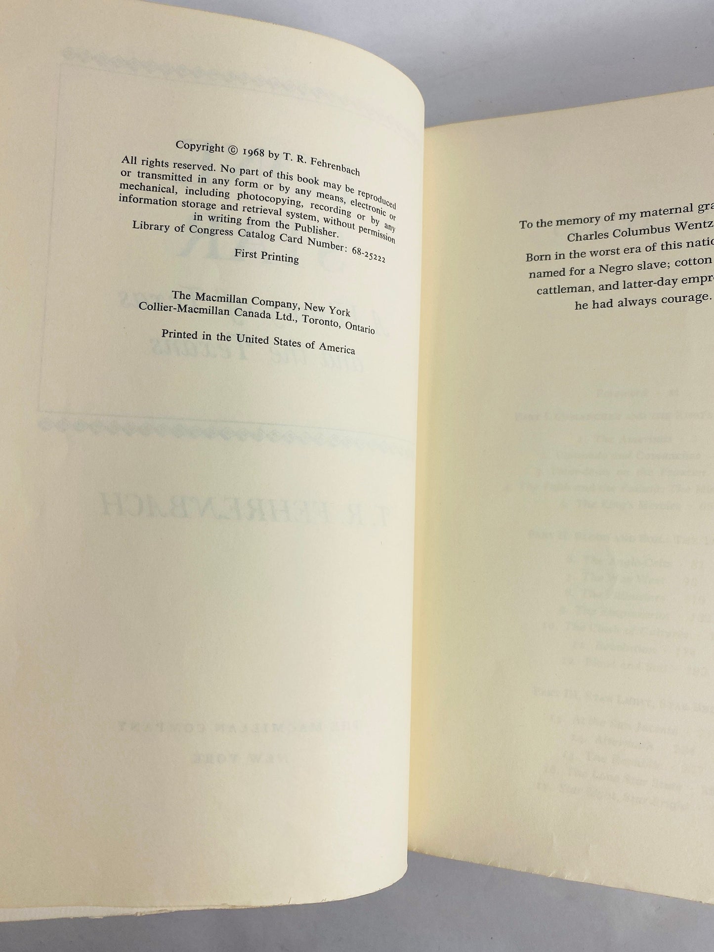 SIGNED TR Fehrenbach Lone Star vintage book History of Texas and the Texans FIRST Edition circa 1968